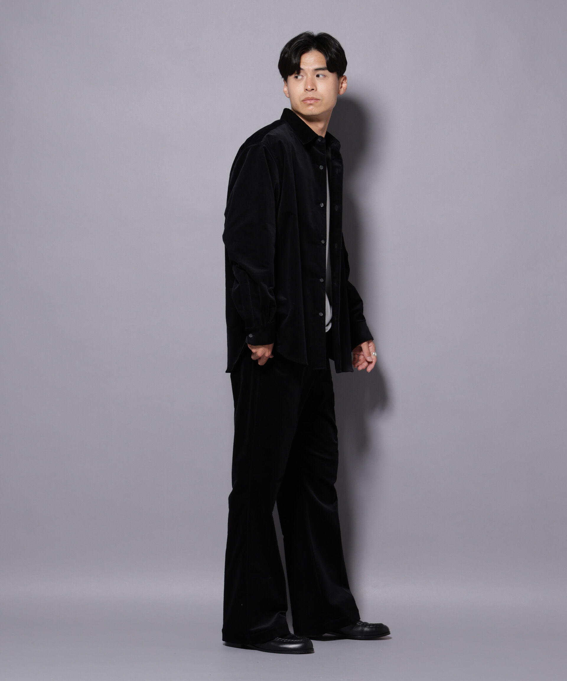 nano･universe「AIRコーデュロイ ライトフレアパンツ/STRETCH（セットアップ可）」|チノ|