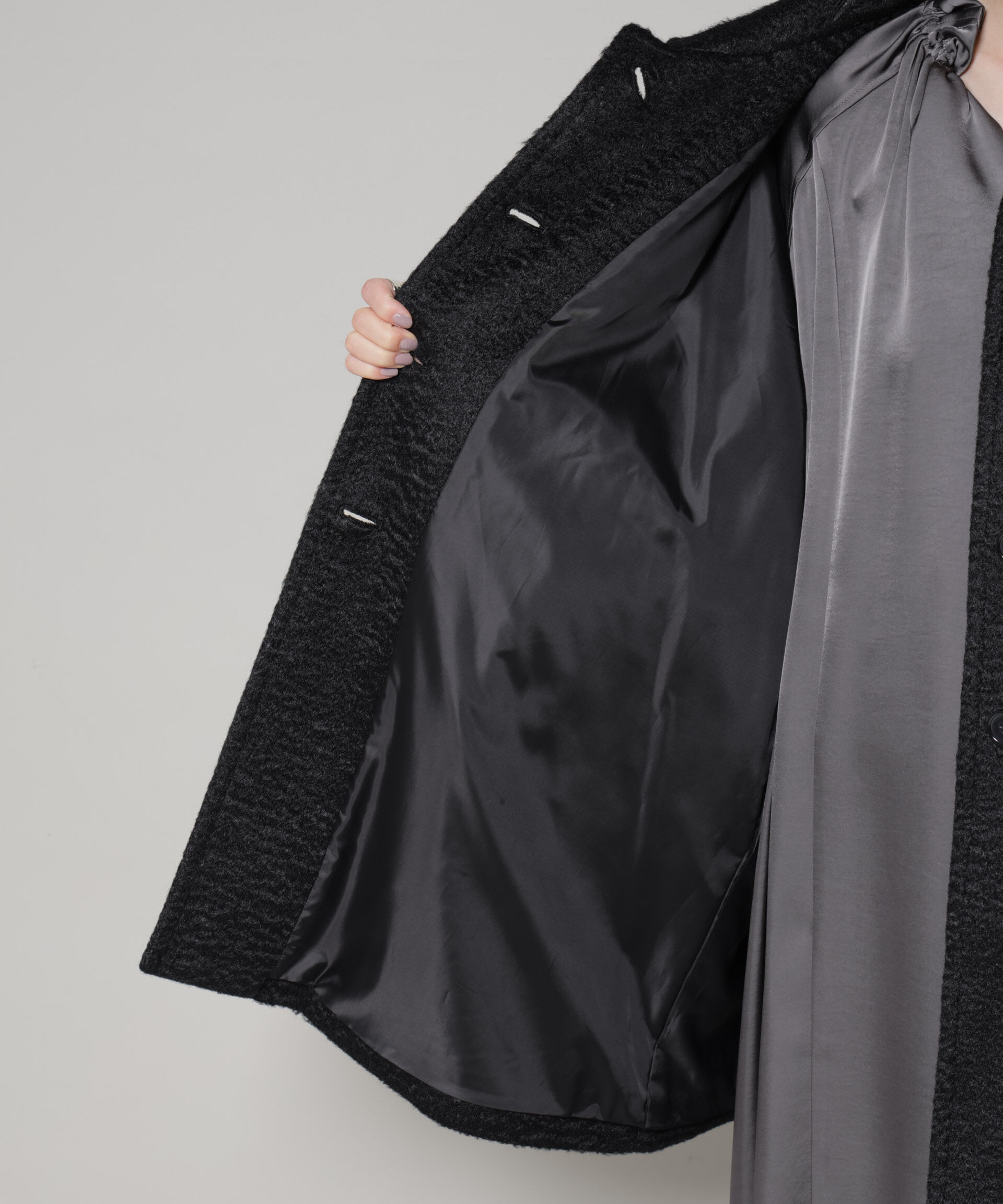 nano･universe「ブークレスタンドカラーミドルコート」|その他|