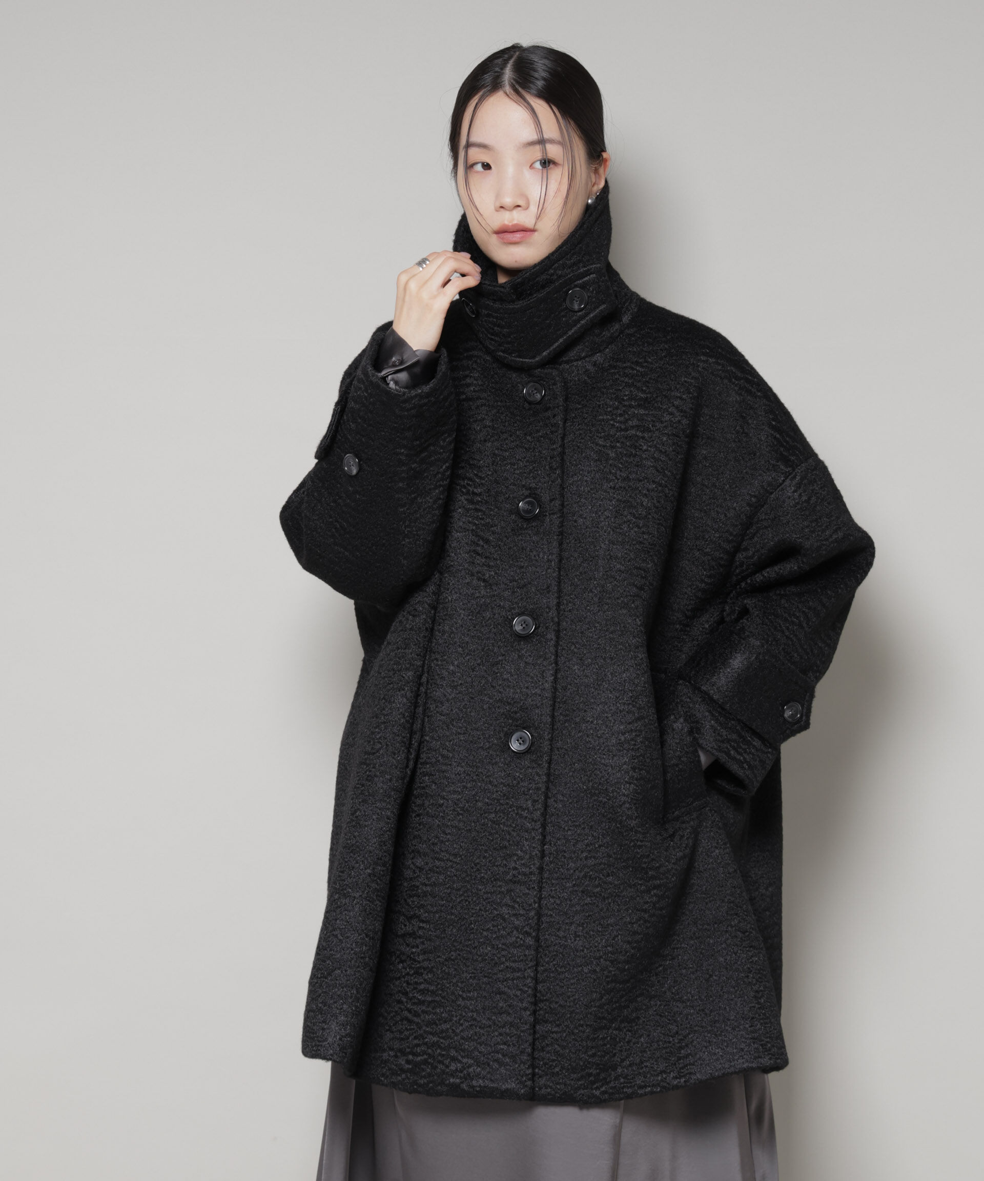 nano･universe「ブークレスタンドカラーミドルコート」|その他|