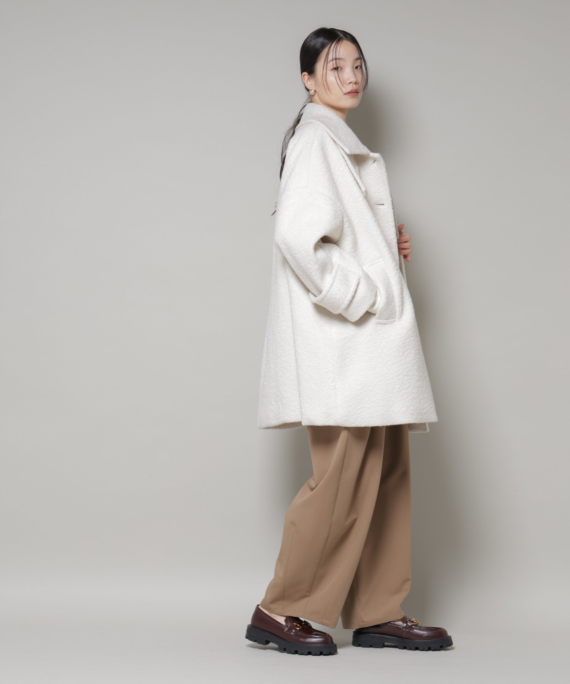 nano･universe「ブークレスタンドカラーミドルコート」|その他|