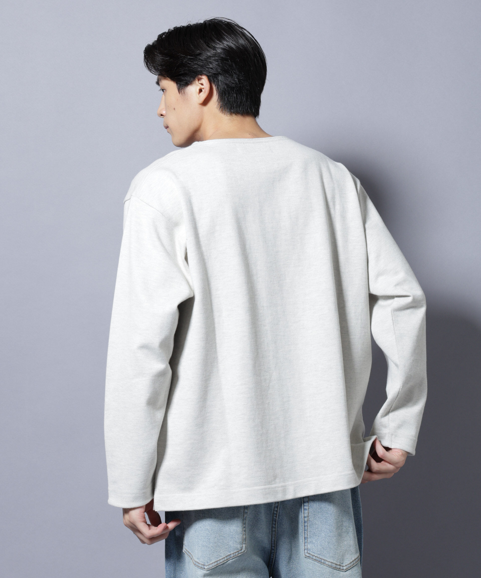 nano･universe「天竺ヘビーコットンボートネックＴシャツ 長袖」|Tシャツ・カットソー|