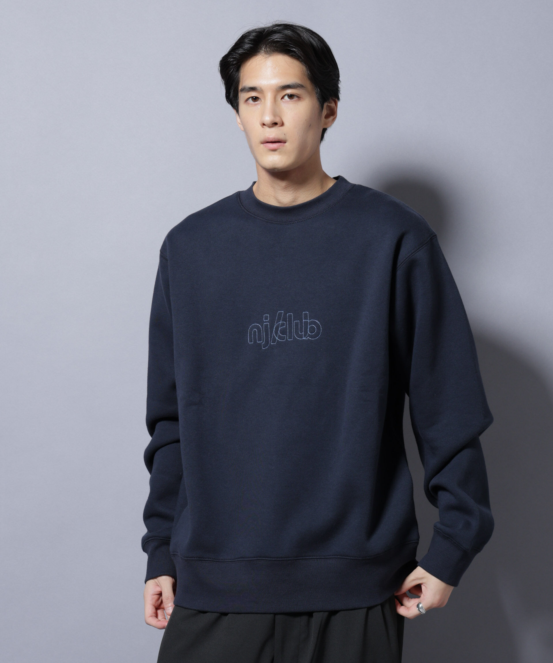 nano･universe「「NJ/CLUB」裏起毛 ジャージークルーネックスウェット」|Tシャツ・カットソー|ネイビー