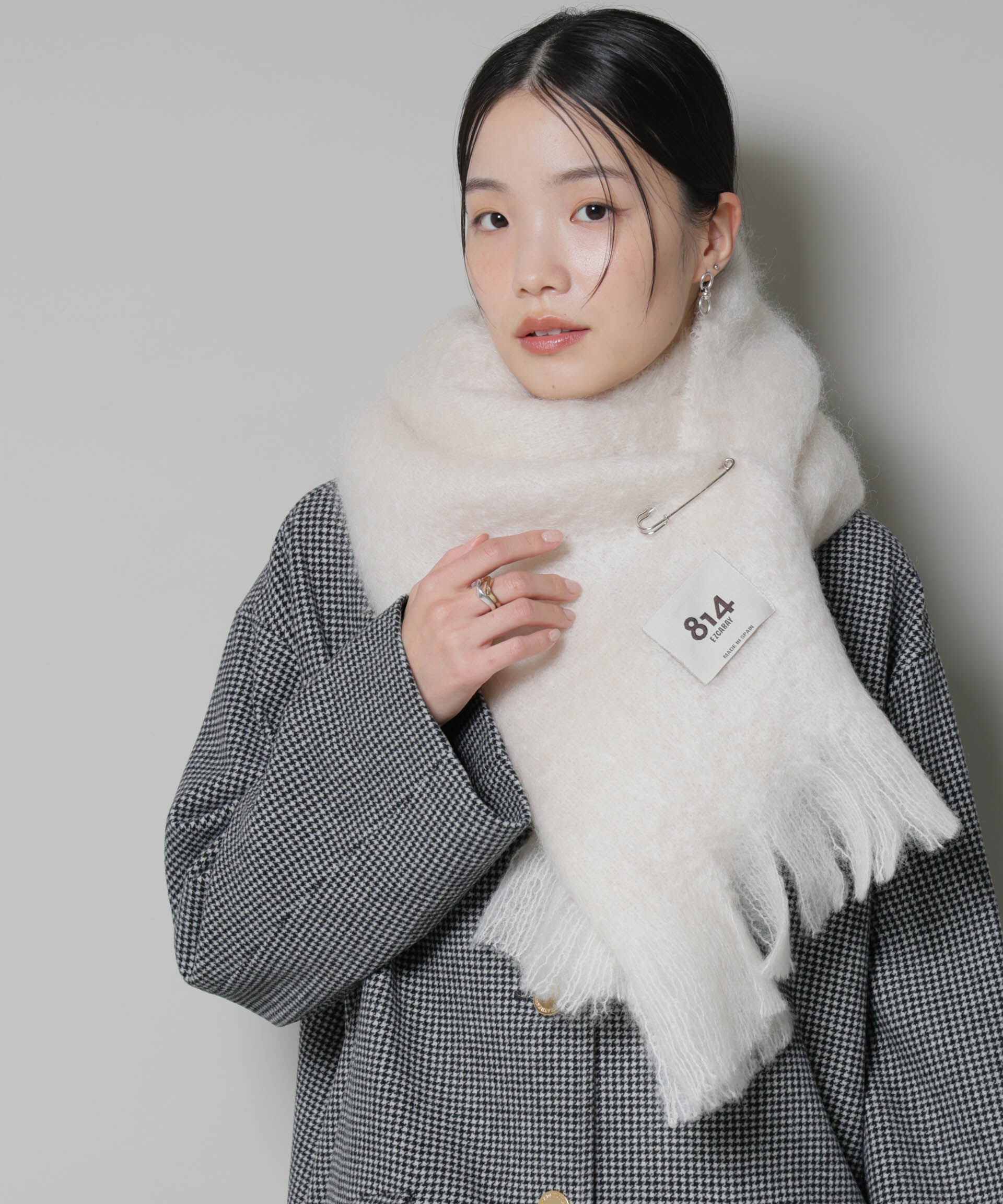 nano･universe「814 EZCARAY/SCARF LISO」|マフラー|アイボリー7