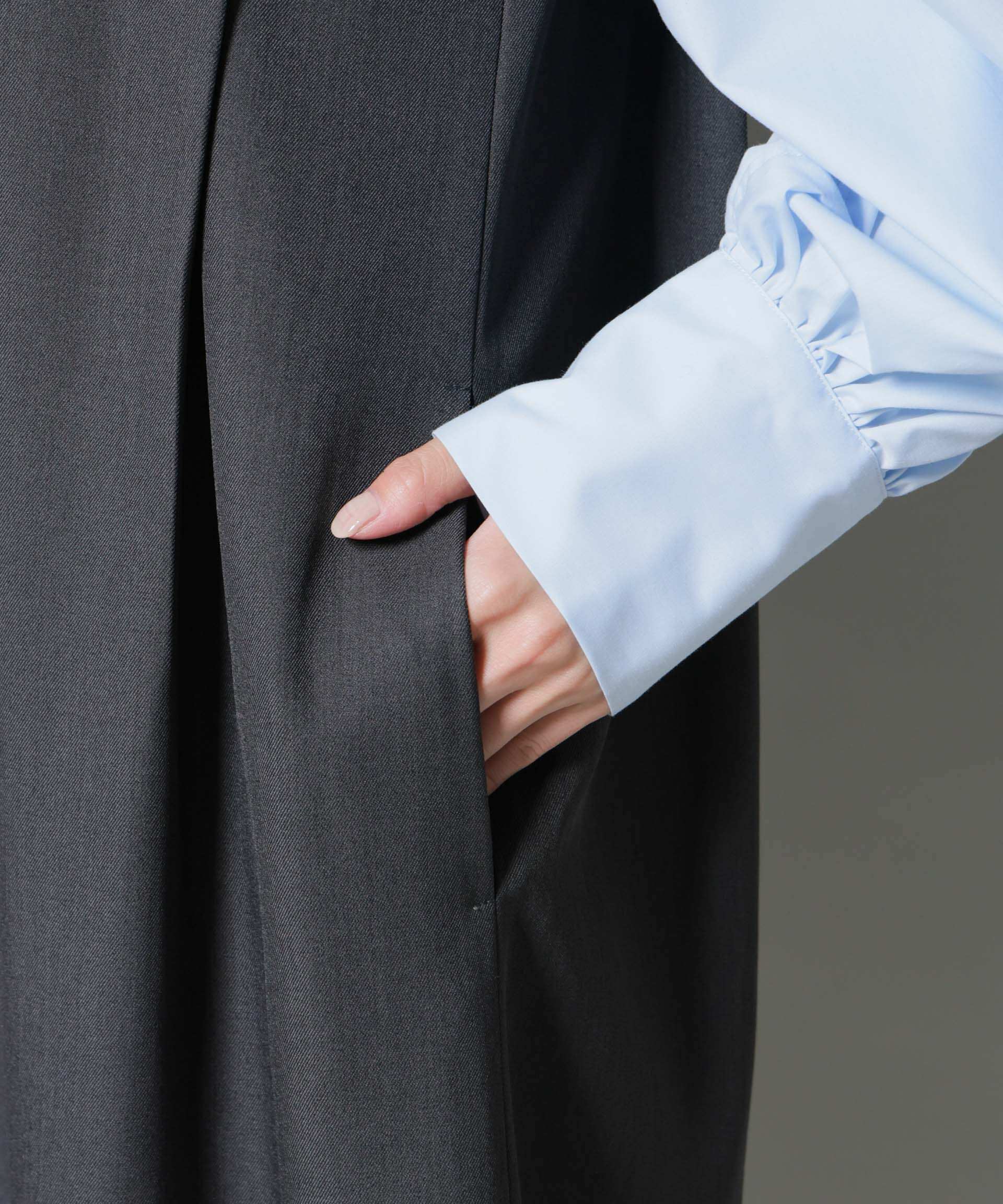 nano･universe「ショルダータックVネックワンピース」|ワンピース|