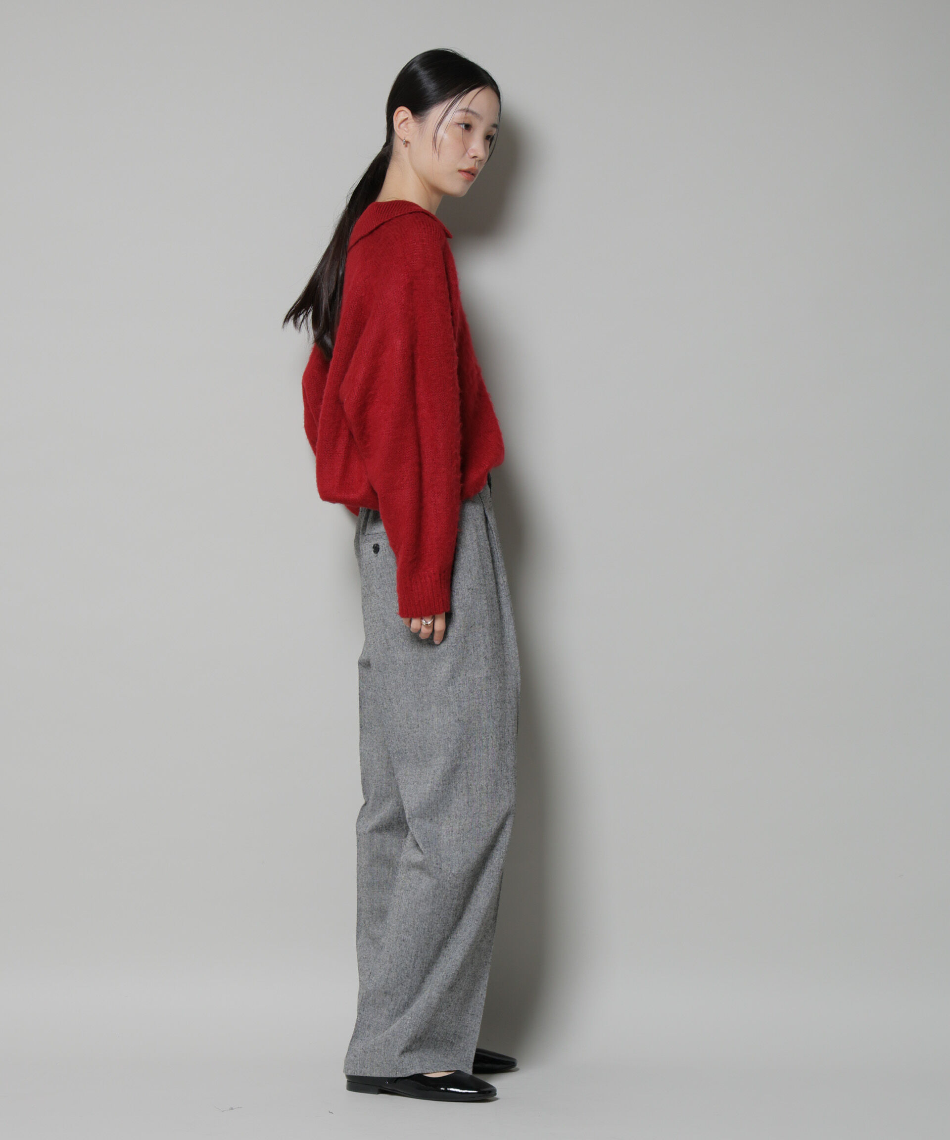 nano･universe「ツイードワンタックパンツ」|チノ|