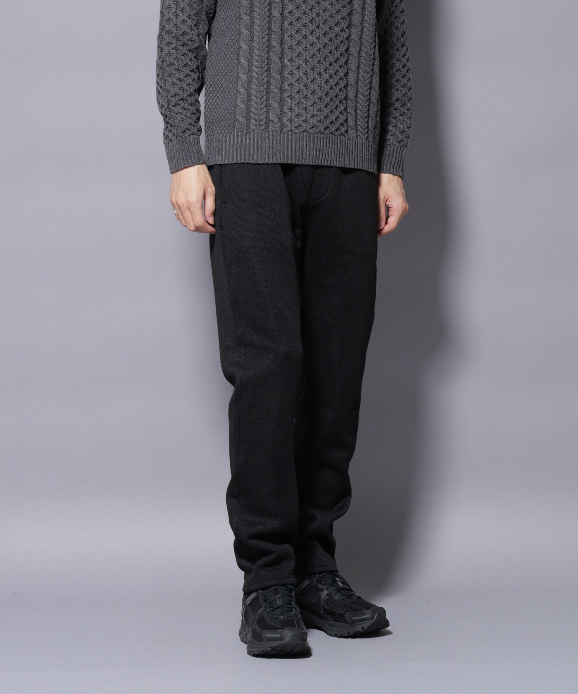 nano･universe「ニットフリースイージーパンツ(セットアップ可)」|チノ|