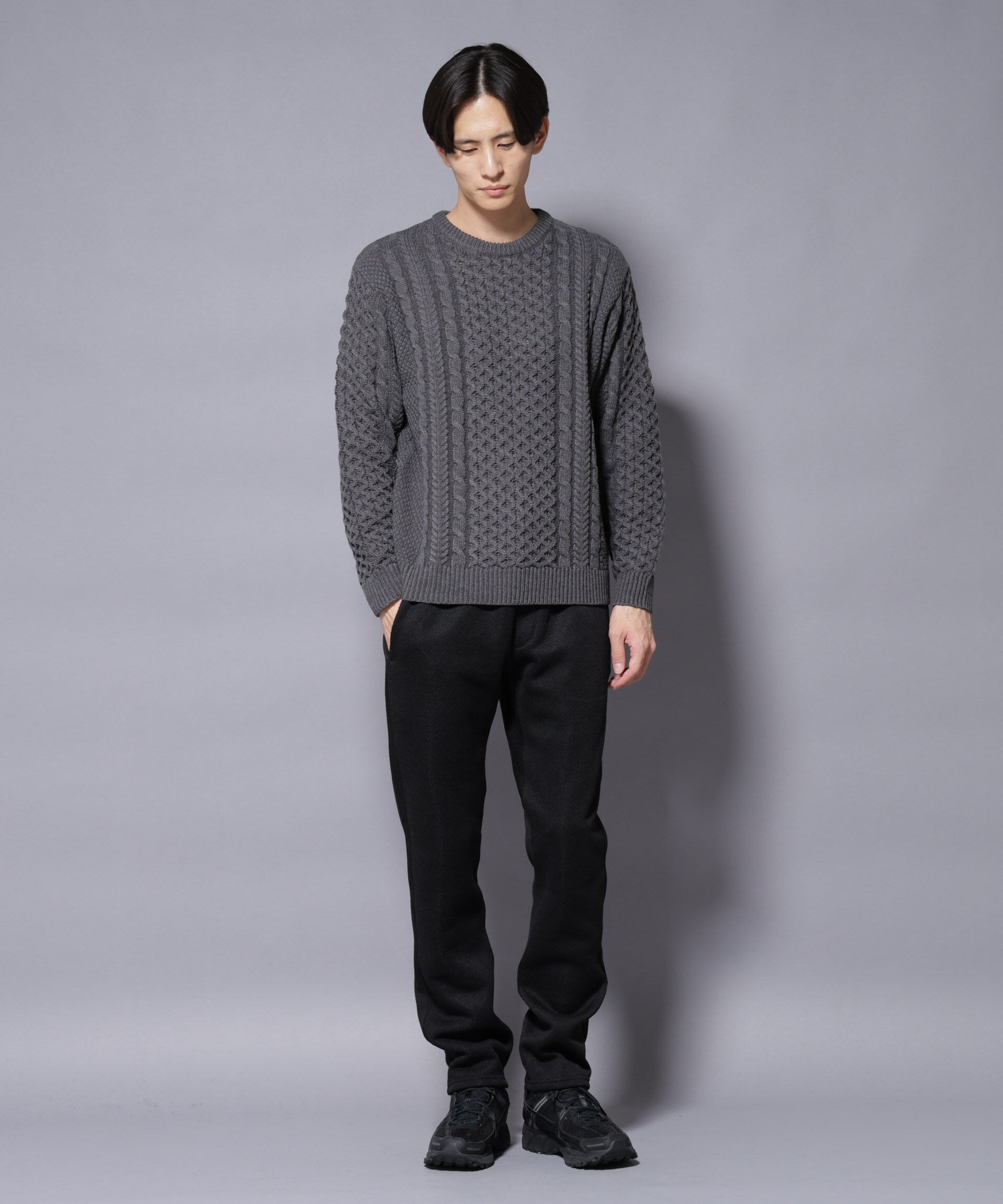 nano･universe「ニットフリースイージーパンツ(セットアップ可)」|チノ|