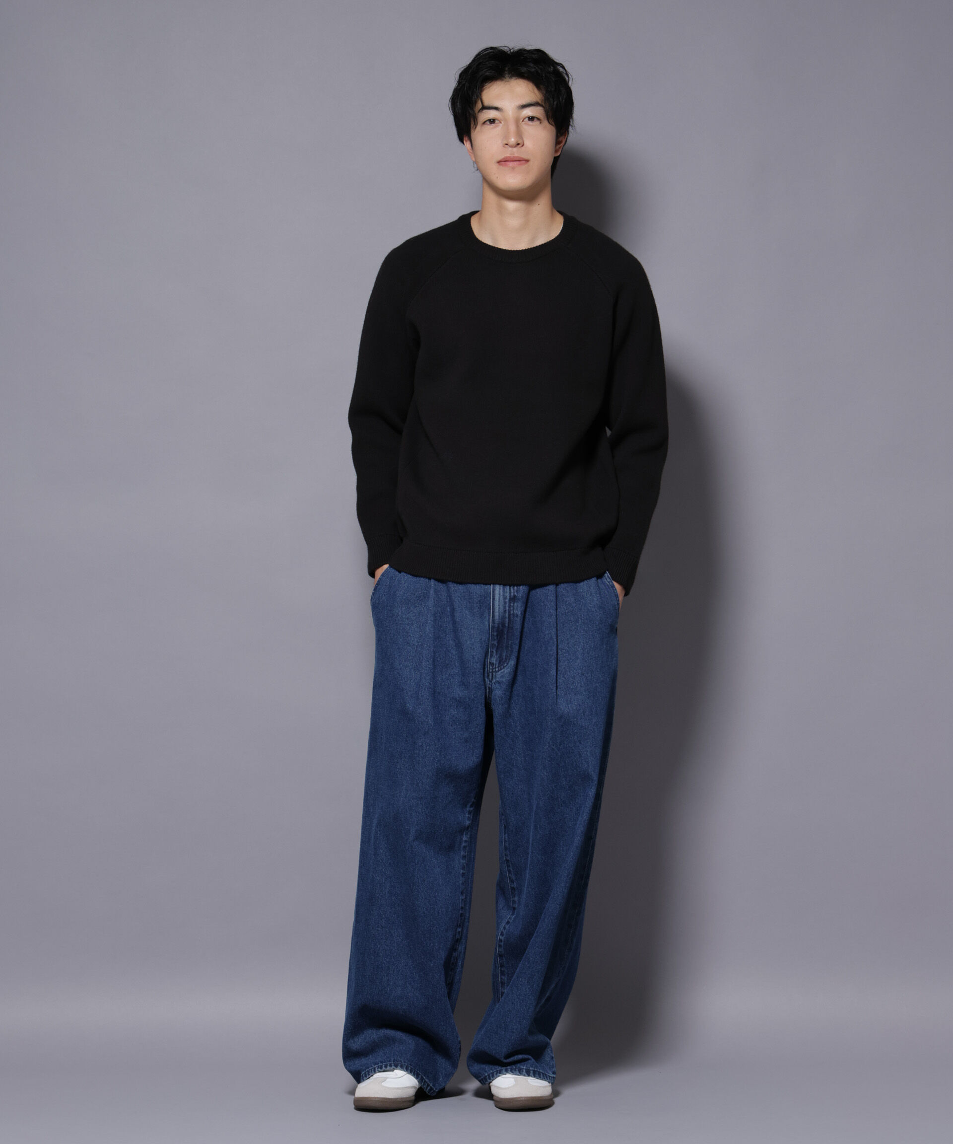 nano･universe「ウォッシャブル ダブルフェイスニット」|ニット・セーター|