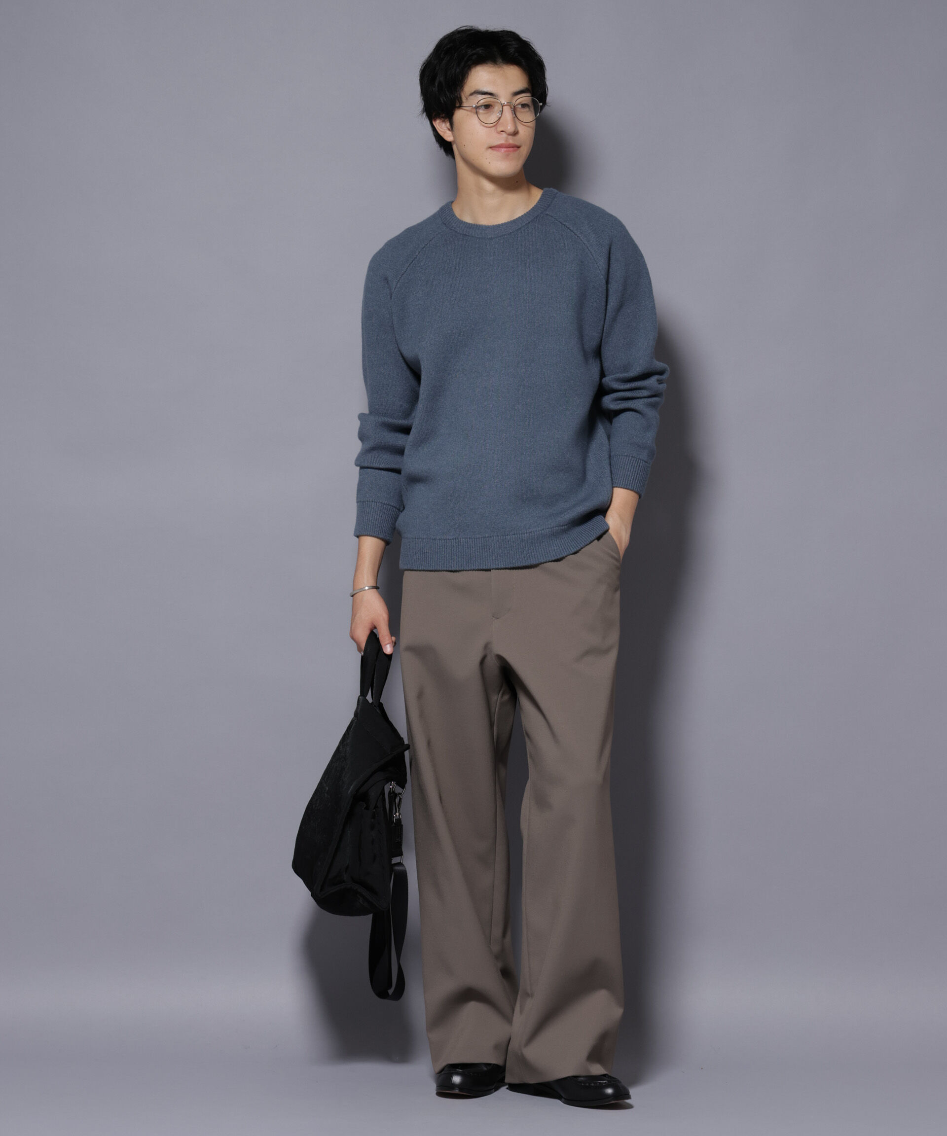 nano･universe「ウォッシャブル ダブルフェイスニット」|ニット・セーター|