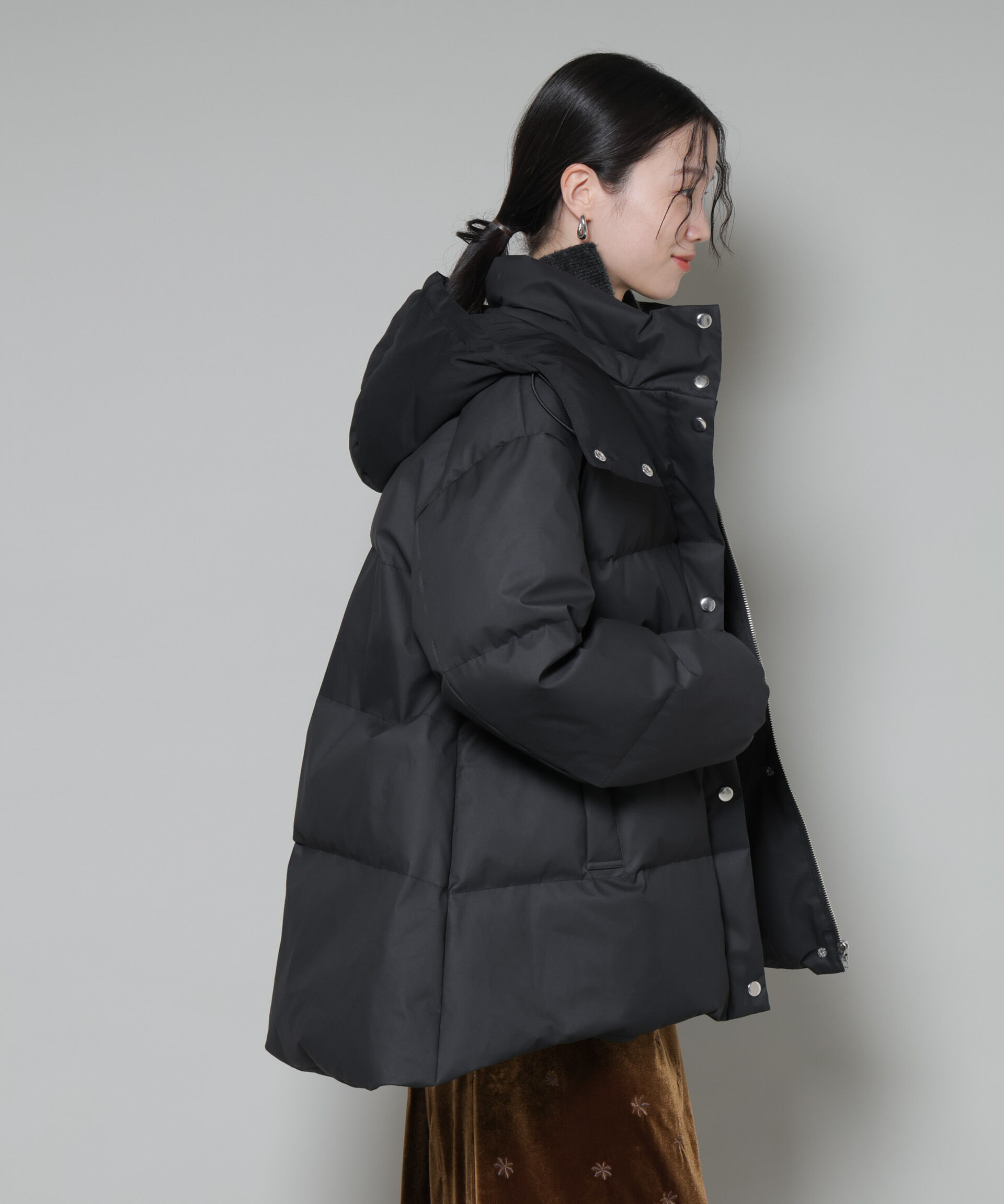 nano･universe「Aラインミドルダウンコート」|ダウン|