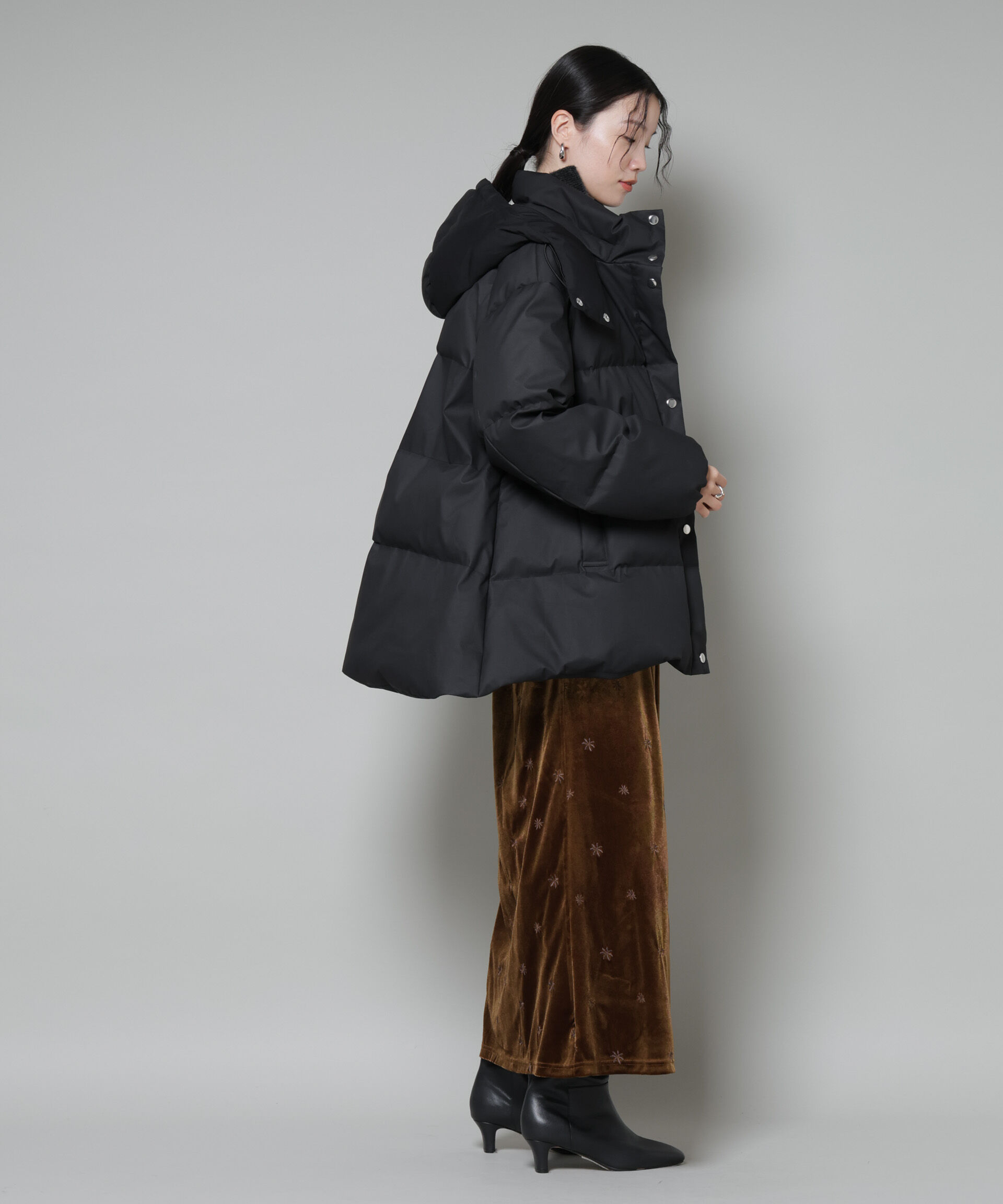 nano･universe「Aラインミドルダウンコート」|ダウン|