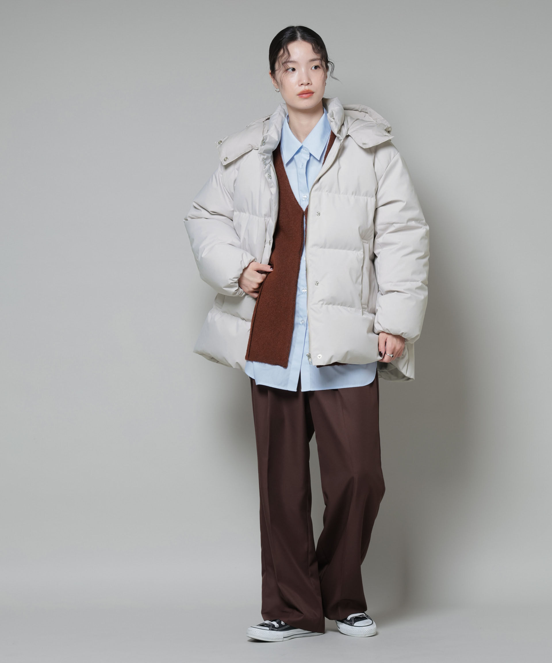 nano･universe「Aラインミドルダウンコート」|ダウン|