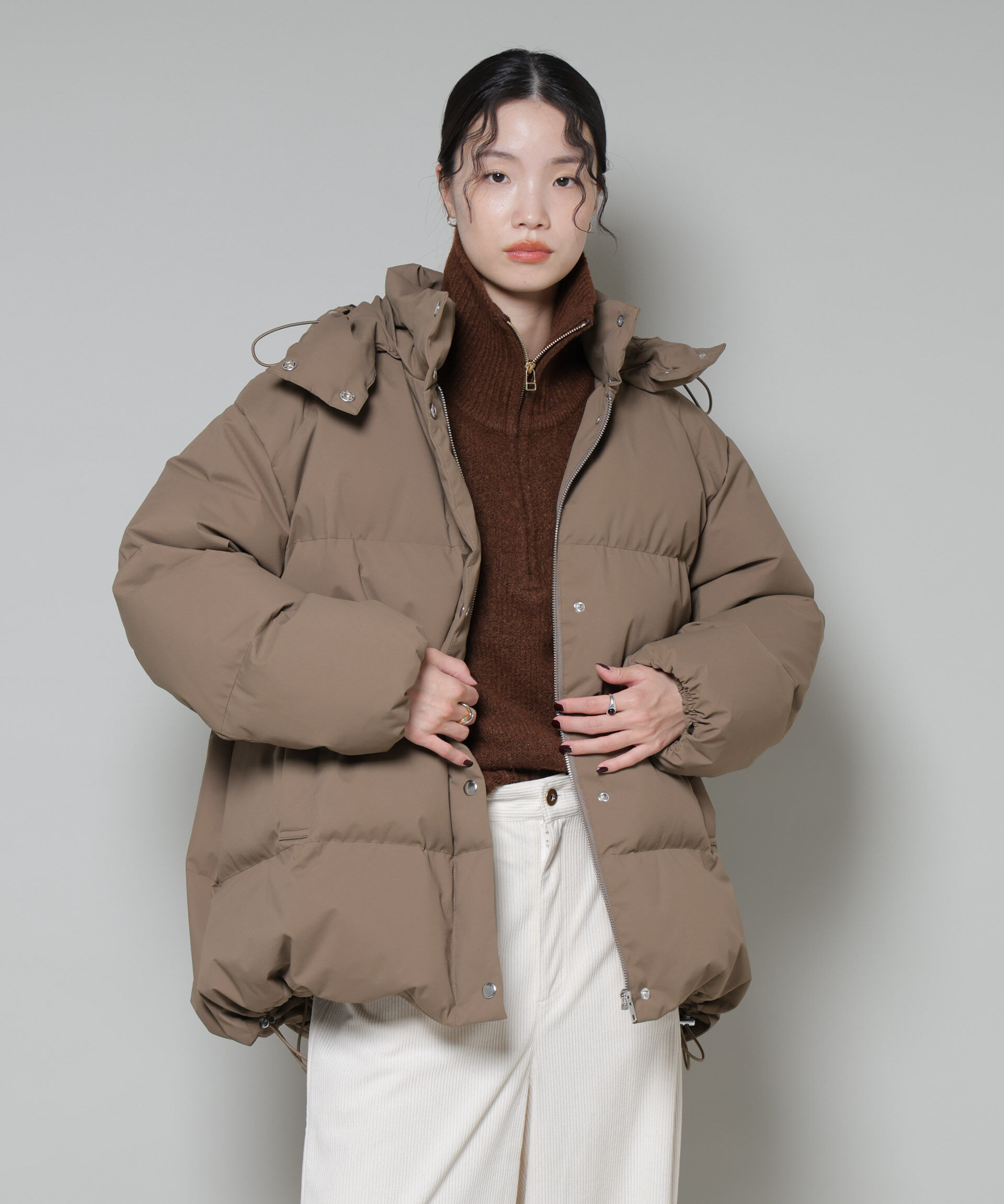 nano･universe「Aラインミドルダウンコート」|ダウン|