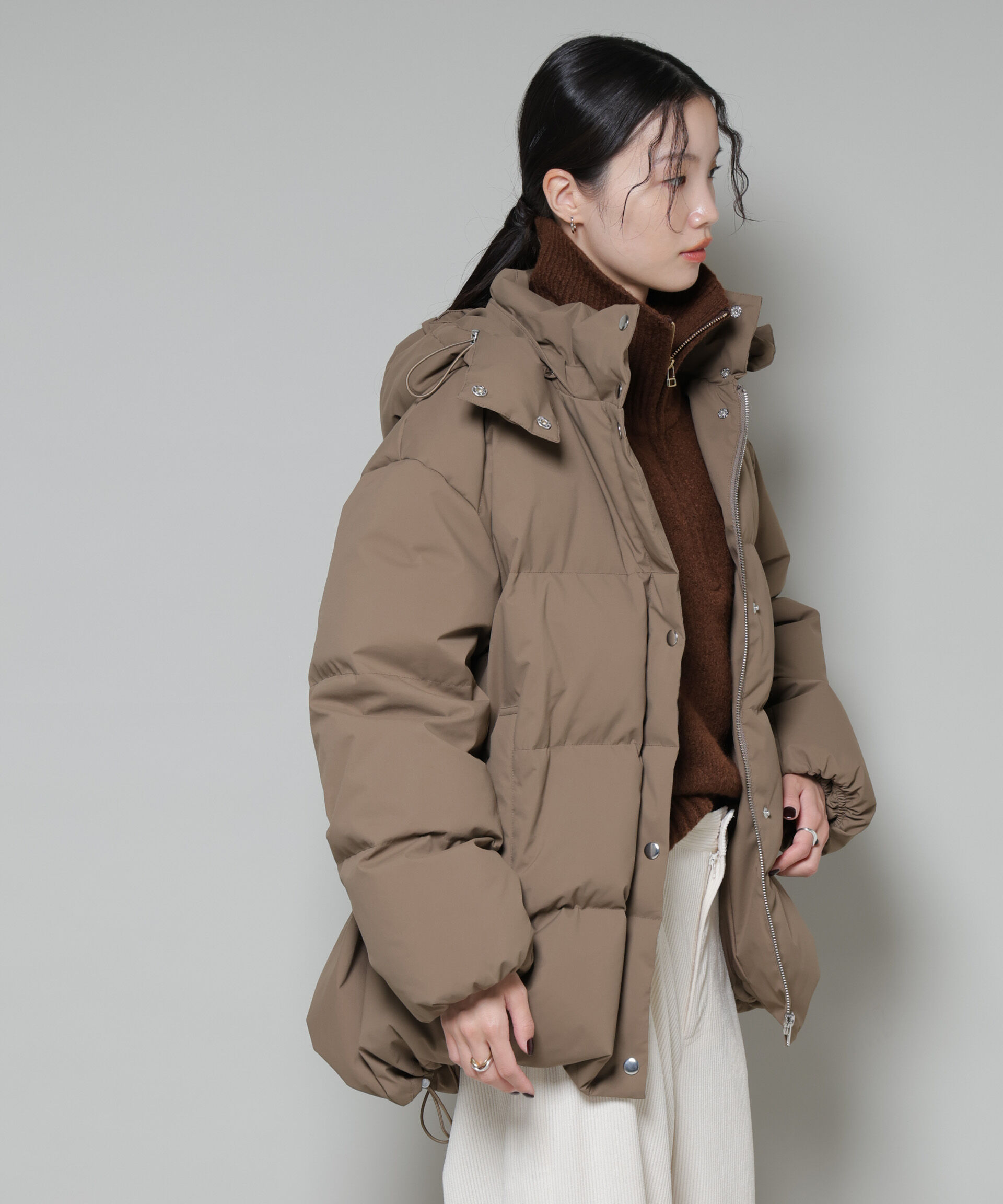 nano･universe「Aラインミドルダウンコート」|ダウン|