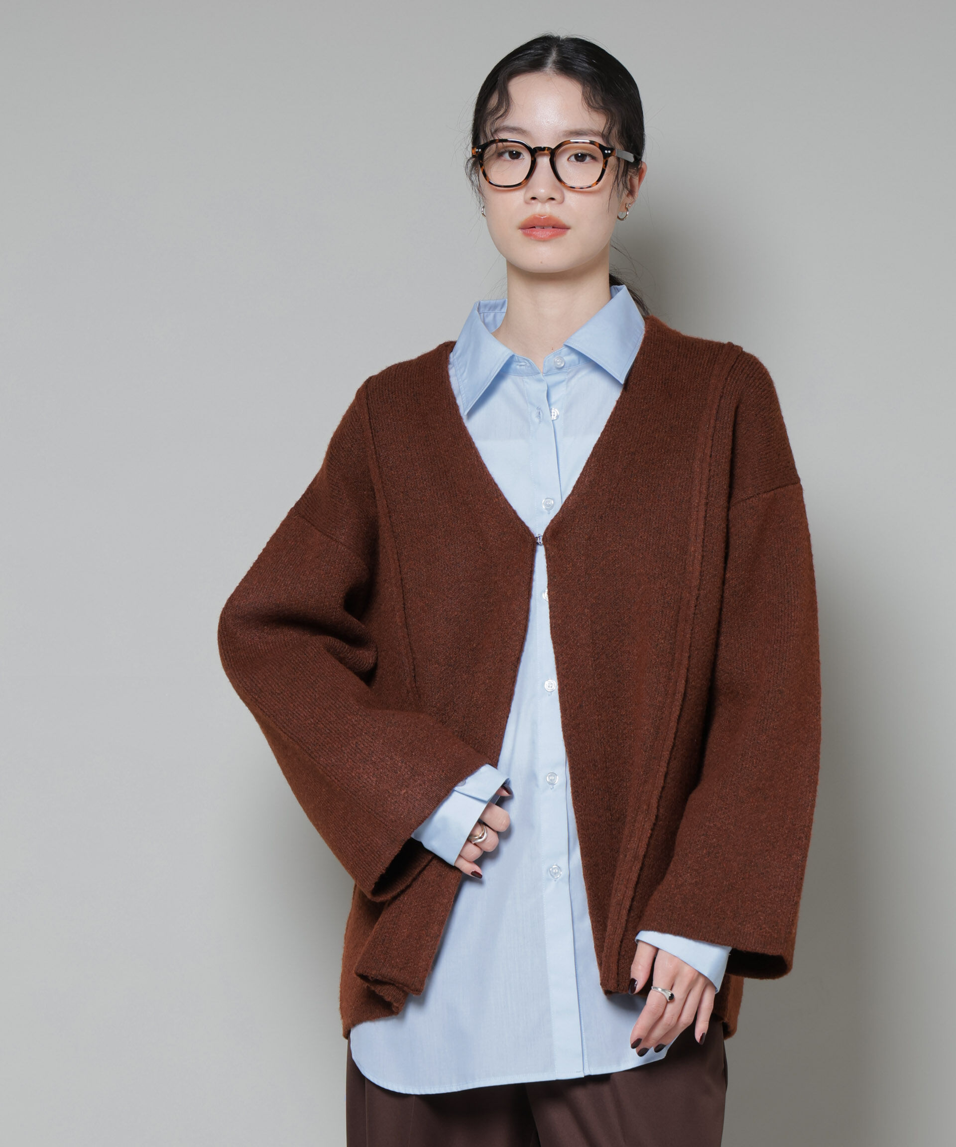 nano･universe「総針ニットジャケットカーディガン」|ニット・セーター|