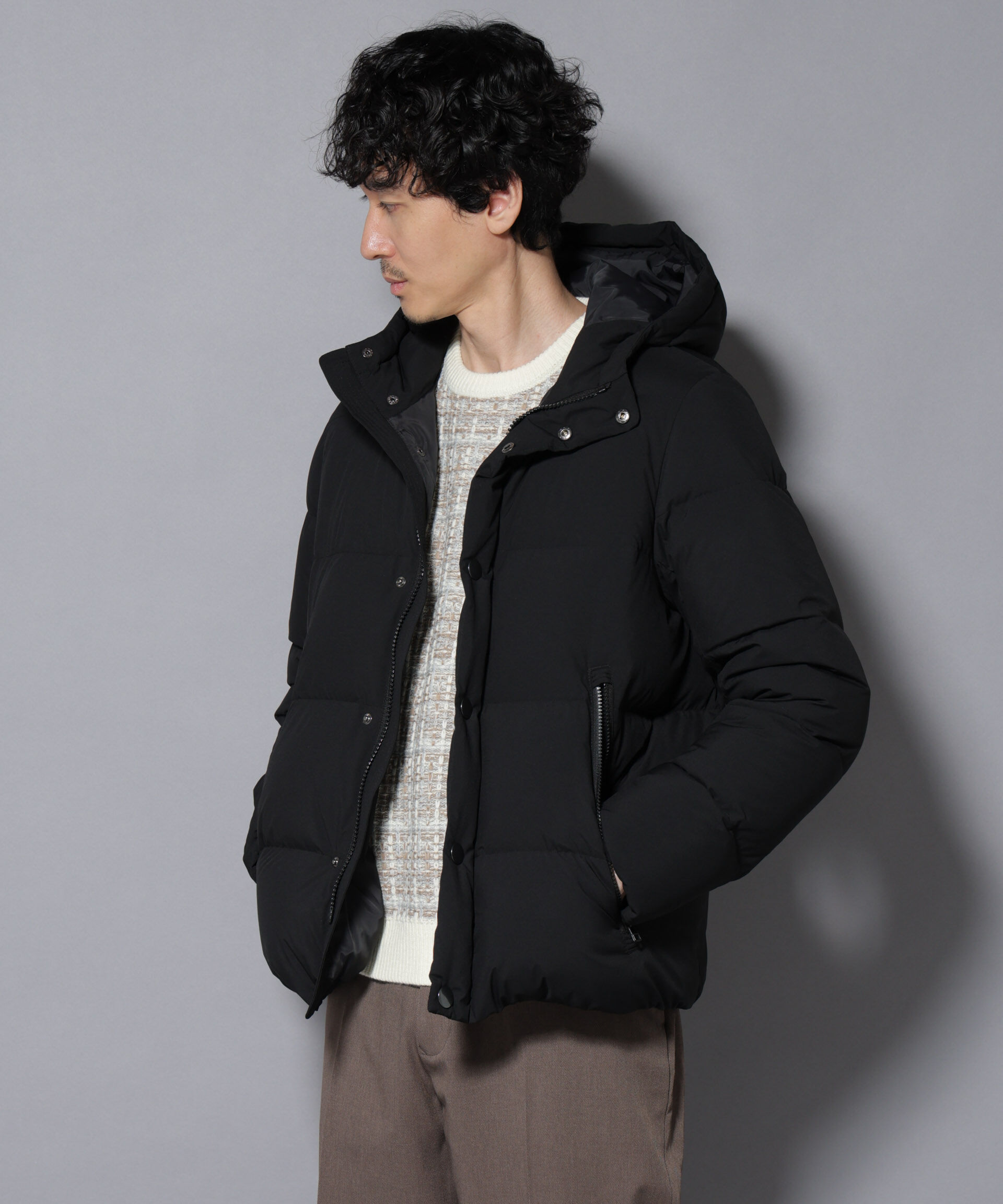 nano･universe「anewdown(R)フルダルステッチフーデット撥水ダウン」|ダウン|