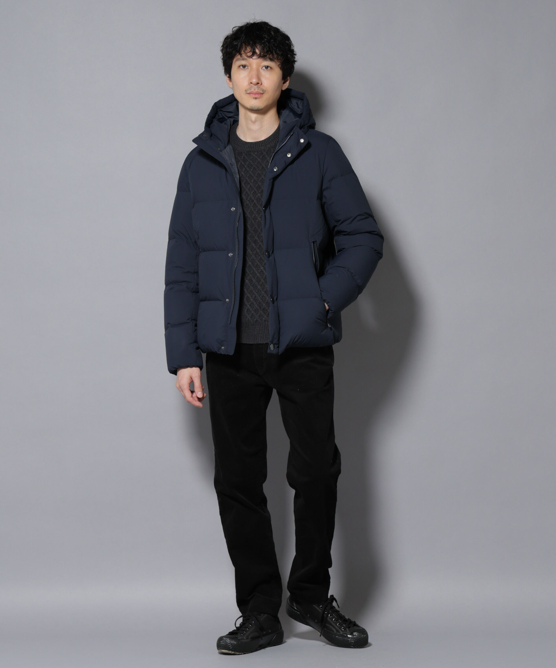 nano･universe「anewdown(R)フルダルステッチフーデット撥水ダウン」|ダウン|