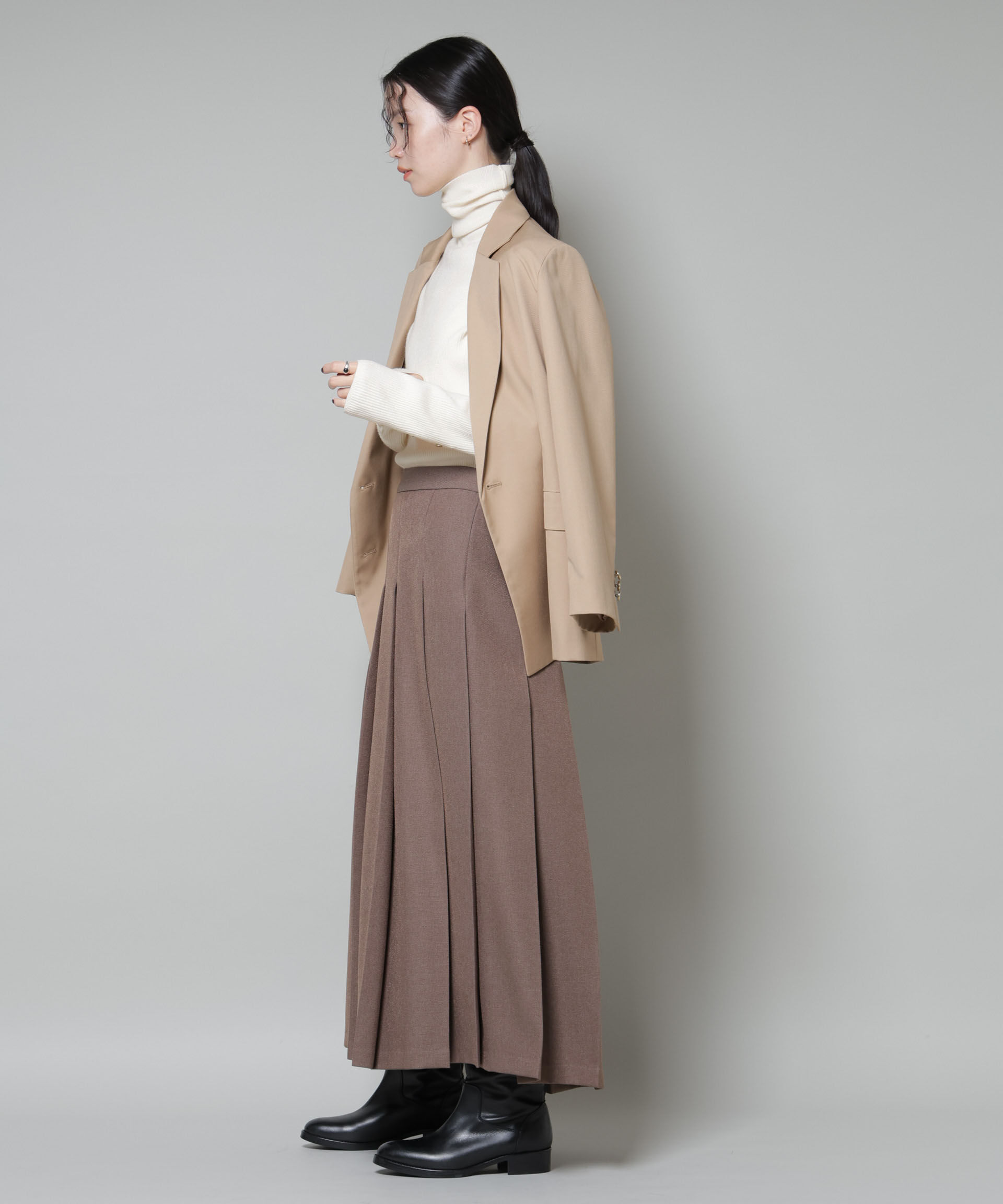 nano･universe「洗濯機洗可メタルボタンリブニット」|ニット・セーター|