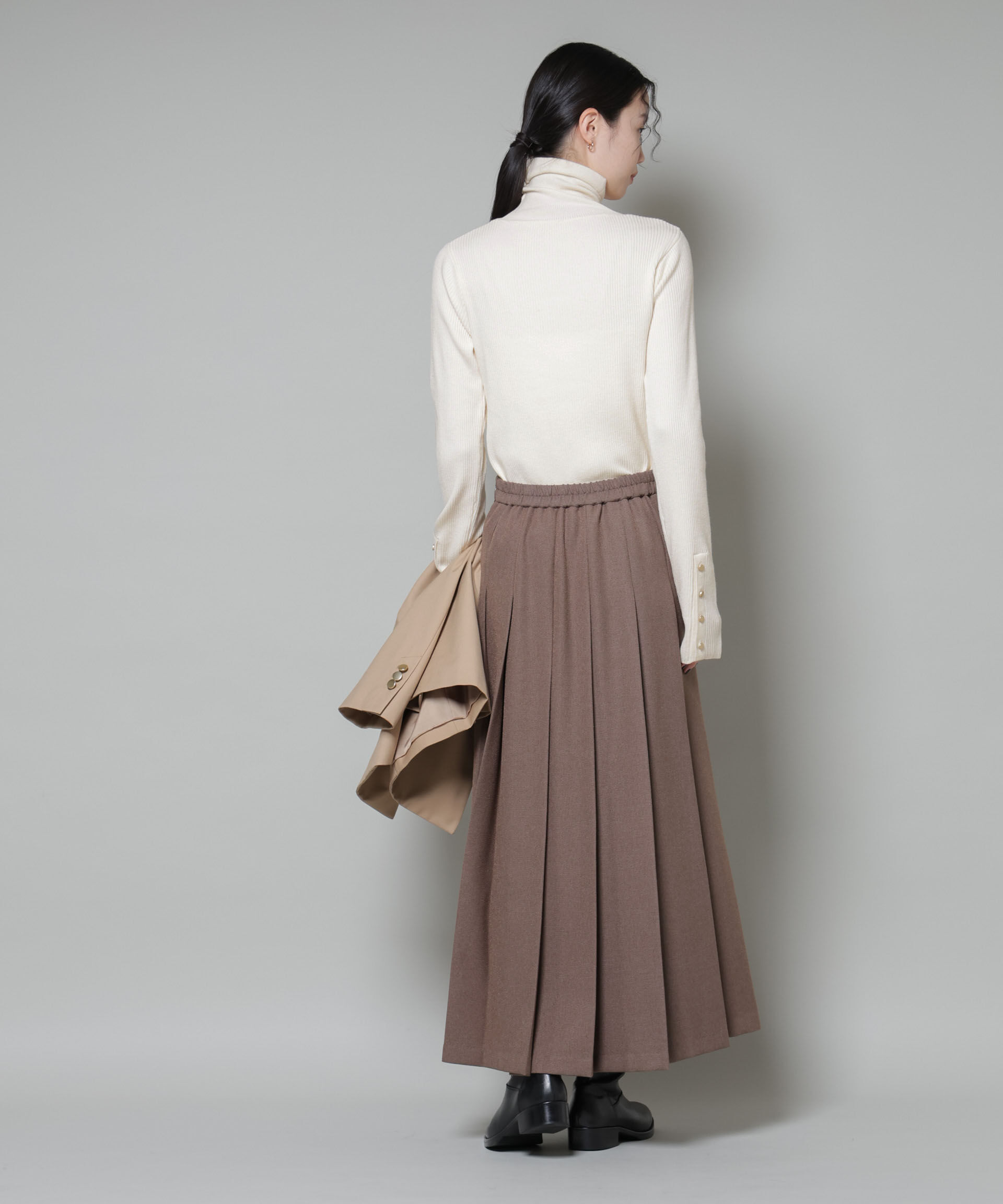 nano･universe「洗濯機洗可メタルボタンリブニット」|ニット・セーター|