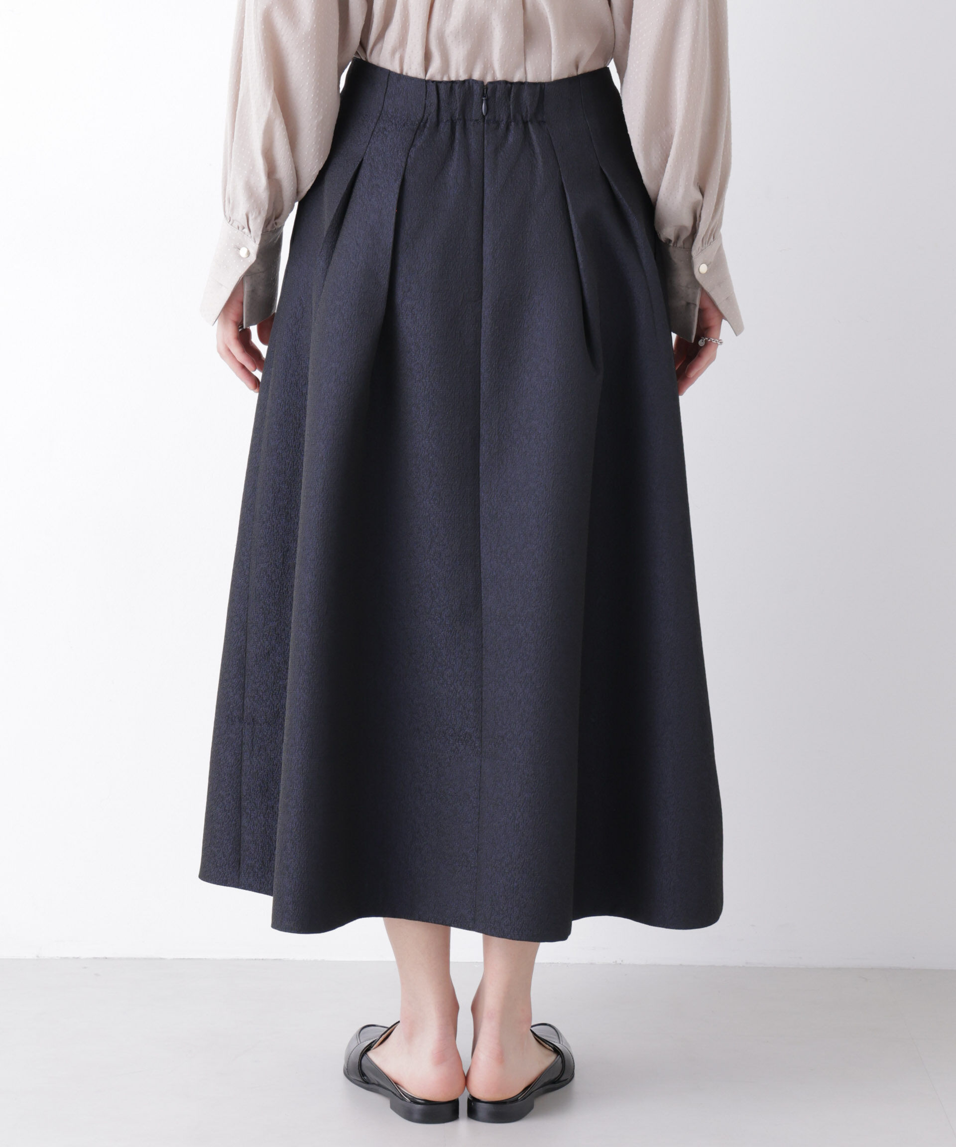 nano･universe「ジャガードボリュームタックスカート(セットアップ可)」|スカート|