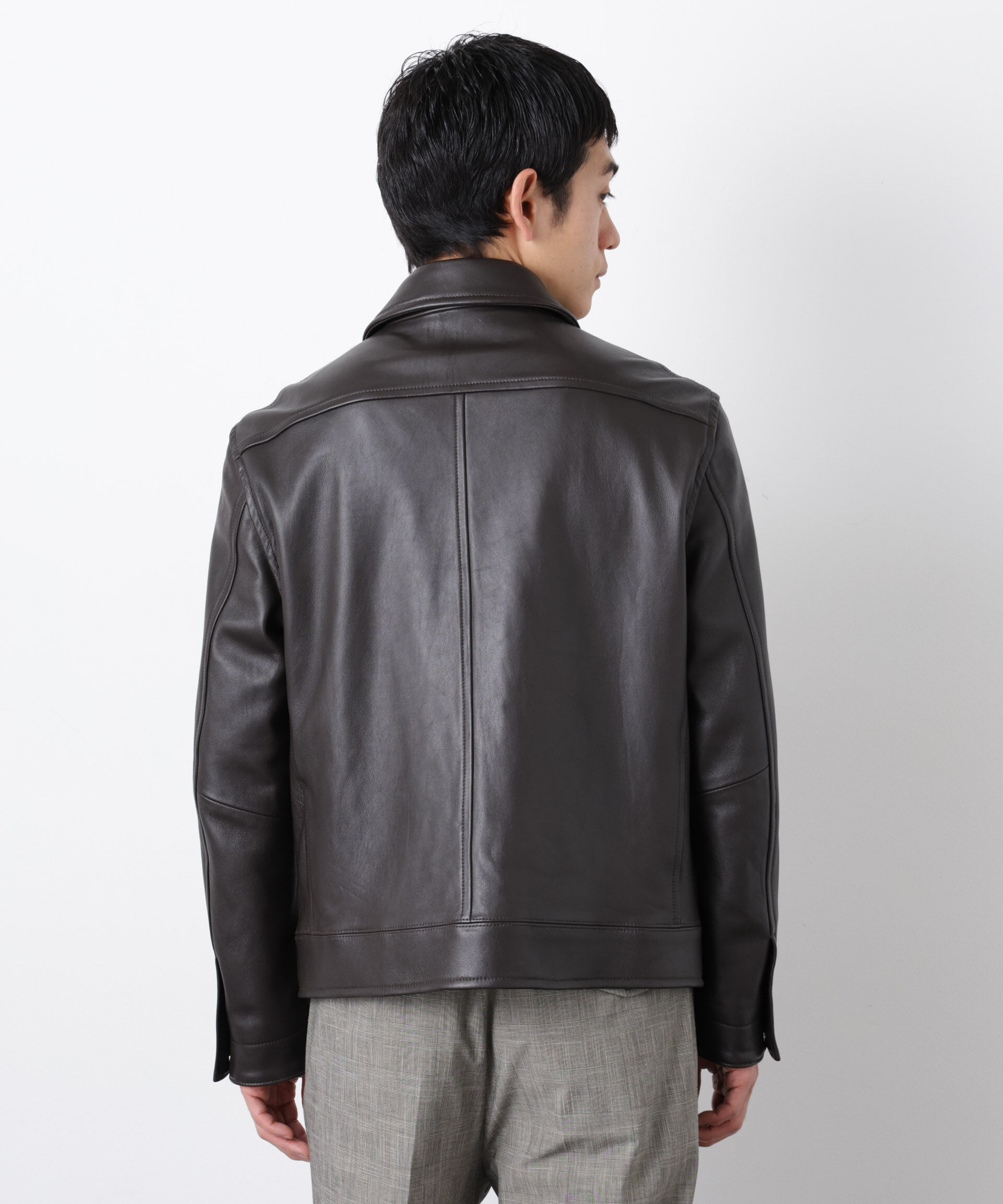 nano･universe「ラムナッパレザーライダースジャケット」|ライダースジャケット|