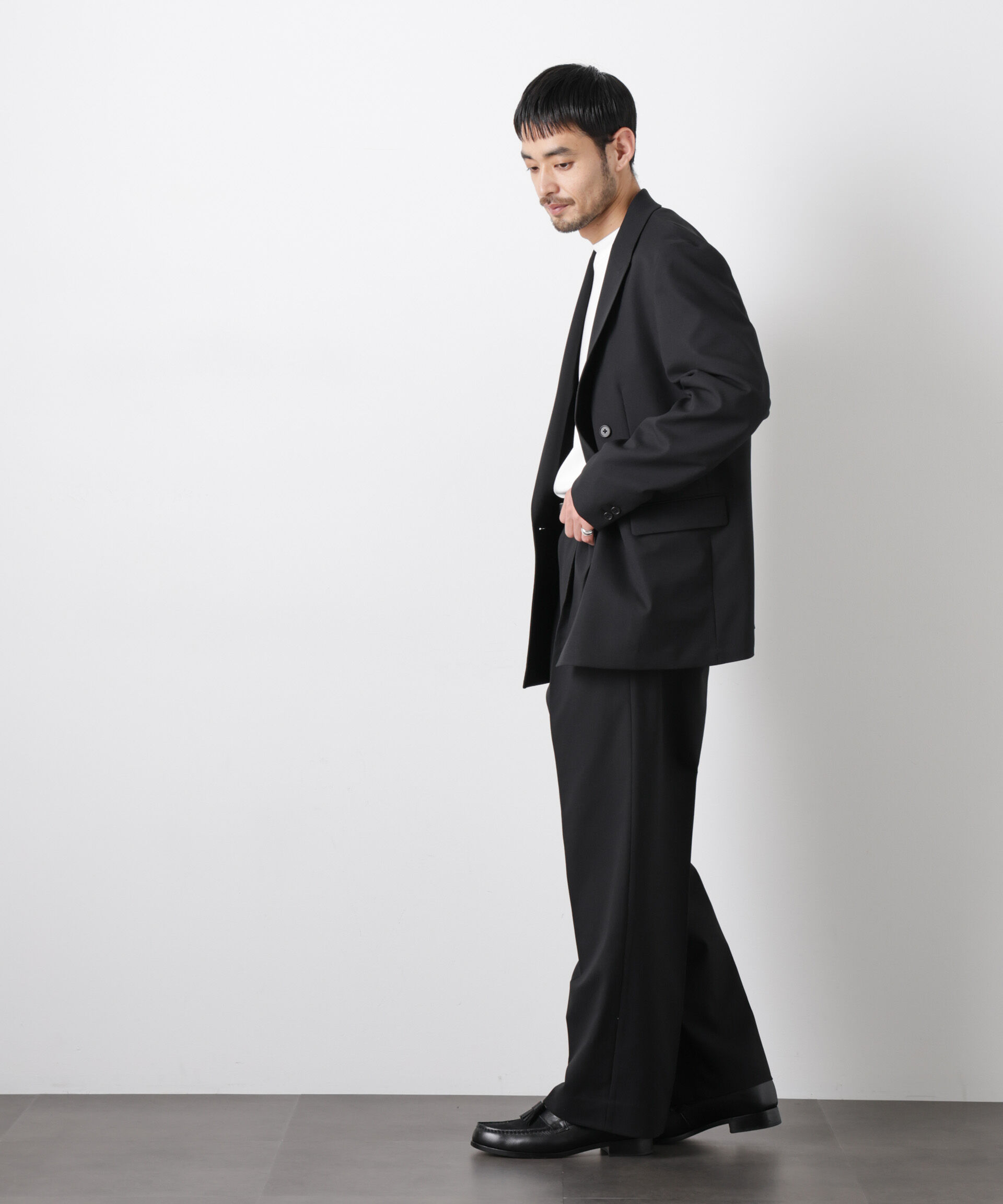 nano･universe「Reflax(R)オックスダブルブレストジャケット（セットアップ可）」|テーラードジャケット|