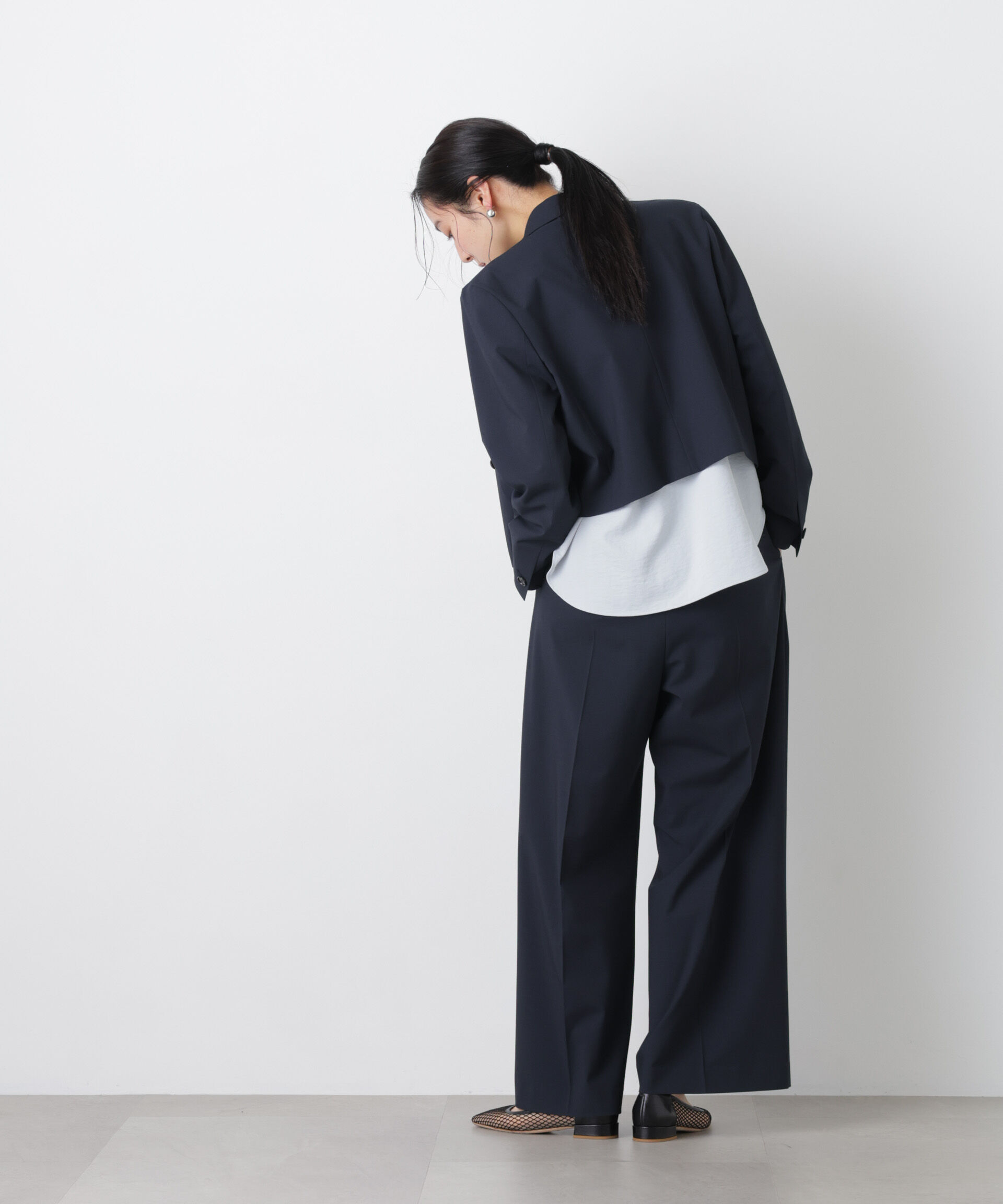 nano･universe「トロストレッチショートダブルジャケット(セットアップ可)」|テーラードジャケット|