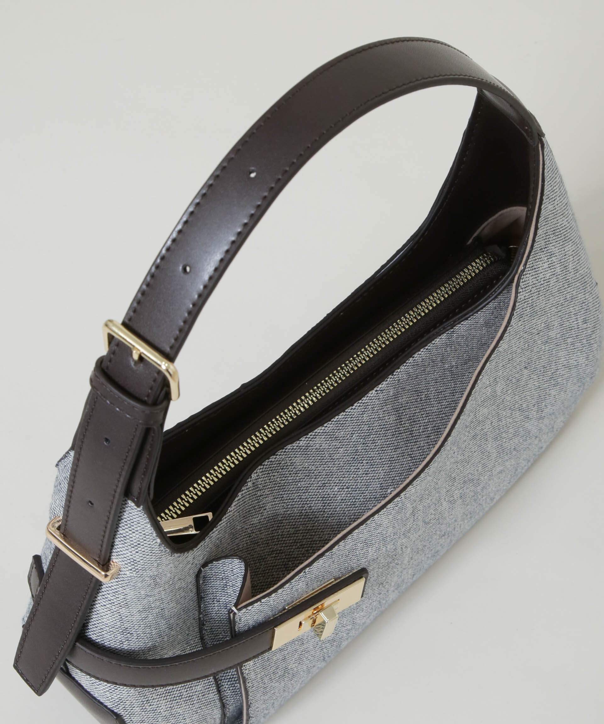 nano･universe「ターンロックベルトキャンバスワンハンドルバッグ」|ショルダー・メッセンジャー|