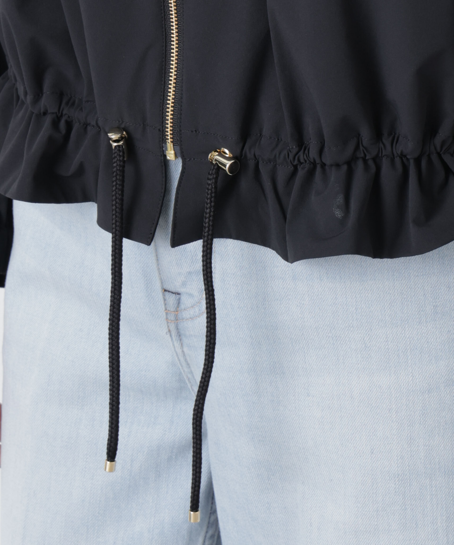 nano･universe「ノーカラードロストタックブルゾン」|ブルゾン・スタジャン|