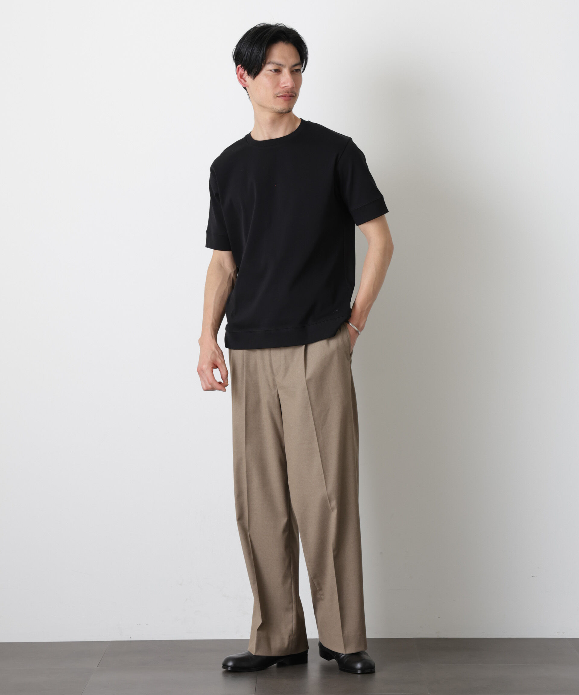 nano･universe「「FORMAL JERSEY」クルーネックカットソー半袖」|Tシャツ・カットソー|