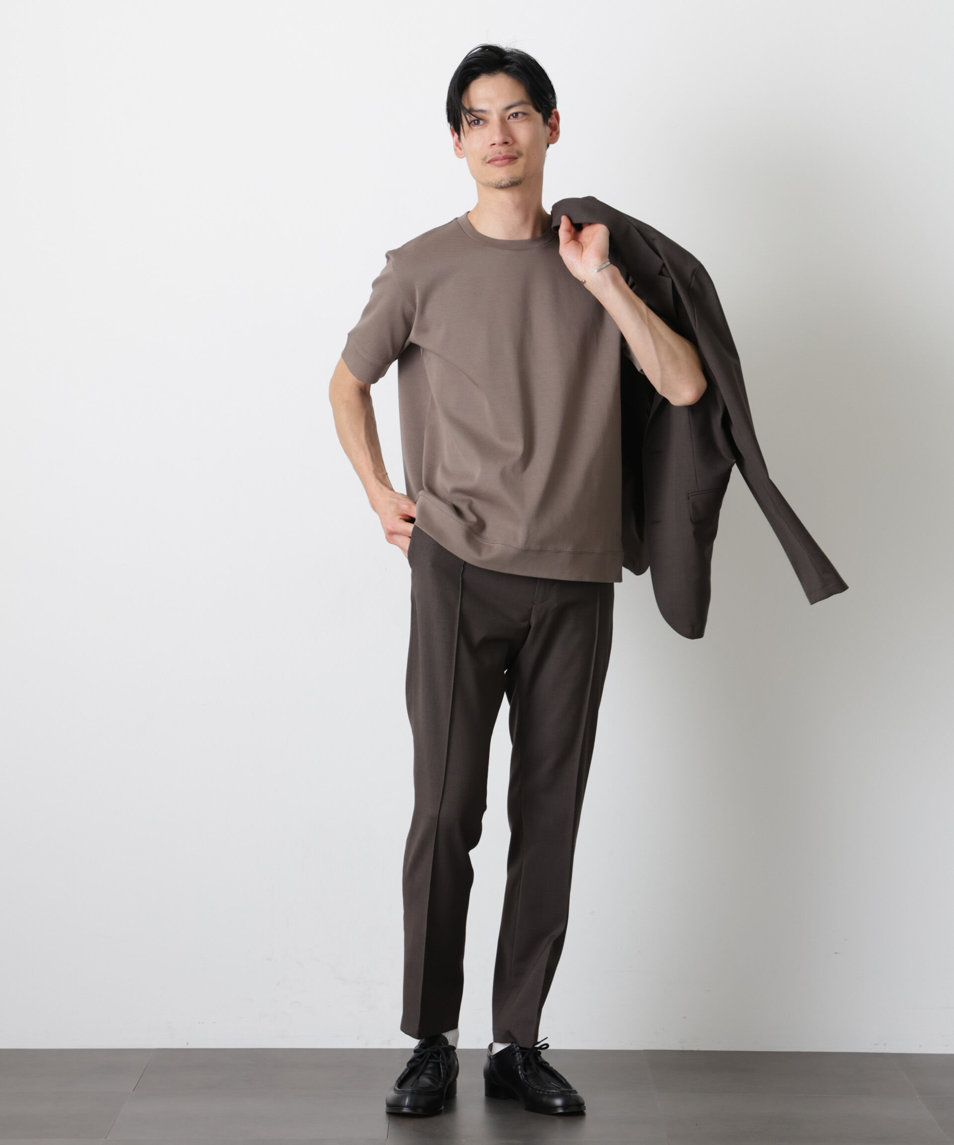 nano･universe「「FORMAL JERSEY」クルーネックカットソー半袖」|Tシャツ・カットソー|