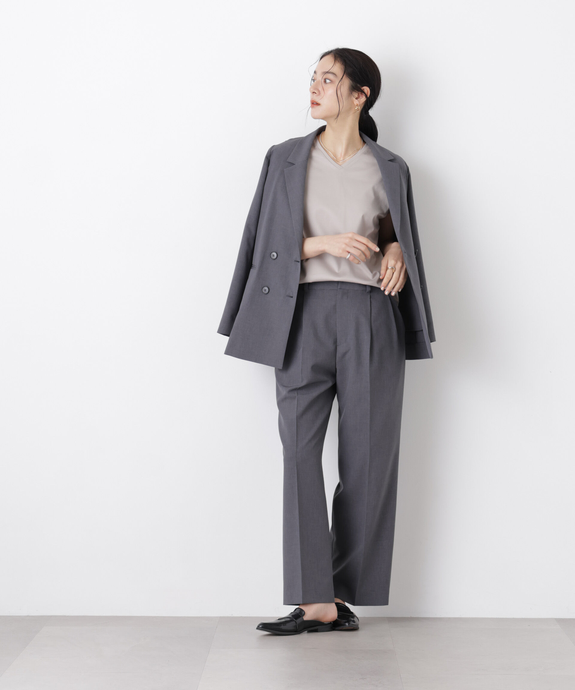 nano･universe「ライトファンクション ダブルジャケット(セットアップ可)」|テーラードジャケット|