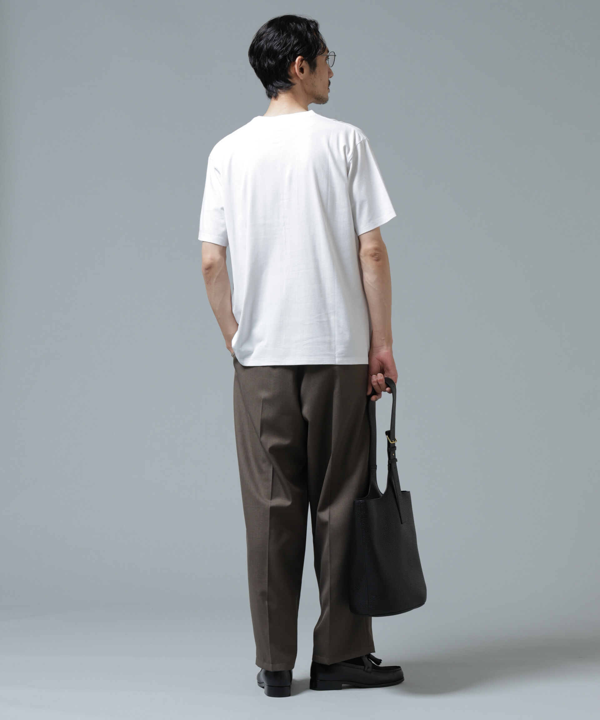 nano･universe「Anti Soaked(R) 汗染み防止 ライトウェイト 5.6oz ミドルシルエットTシャツ」|Tシャツ・カットソー|