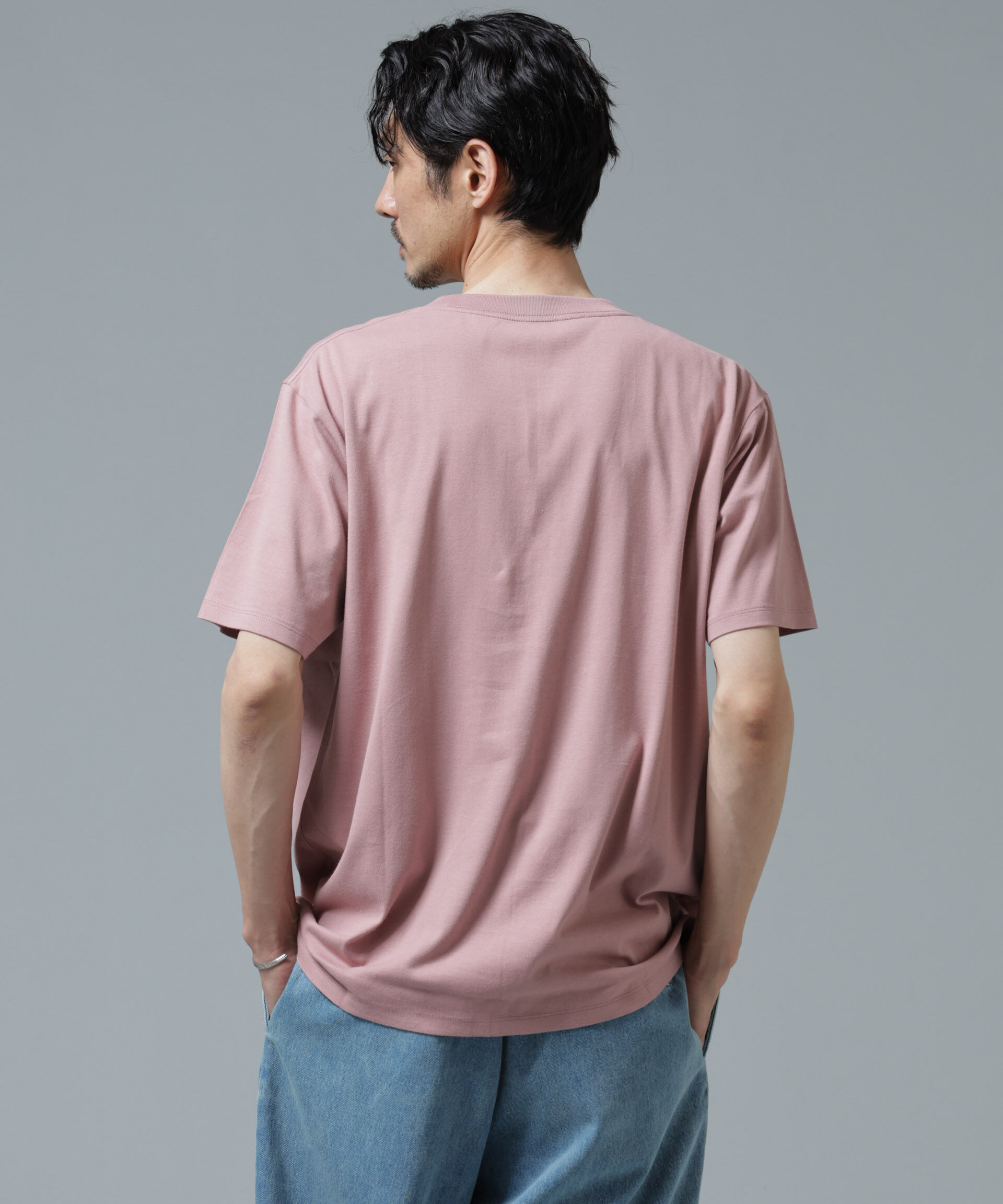 nano･universe「Anti Soaked(R) 汗染み防止 ライトウェイト 5.6oz ミドルシルエットTシャツ」|Tシャツ・カットソー|