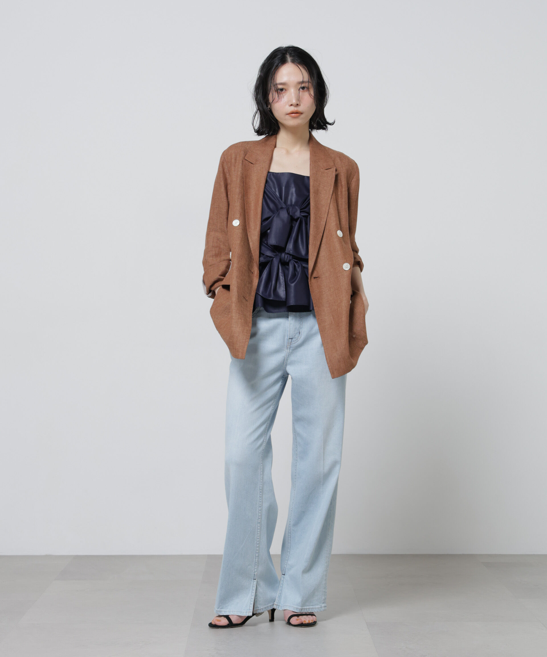 nano･universe「European Flax ダブル6Bジャケット(セットアップ可)」|テーラードジャケット|