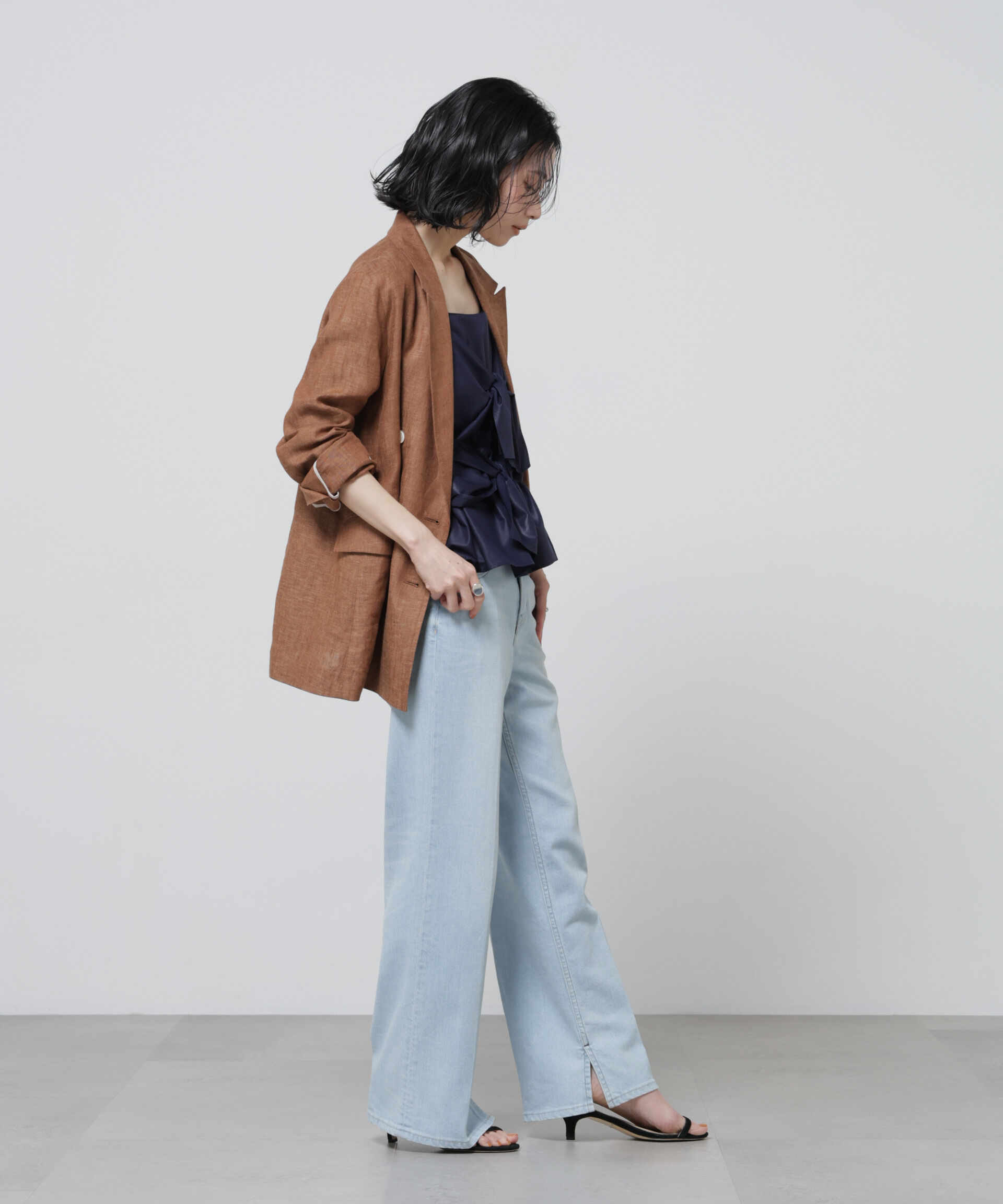 nano･universe「European Flax ダブル6Bジャケット(セットアップ可)」|テーラードジャケット|