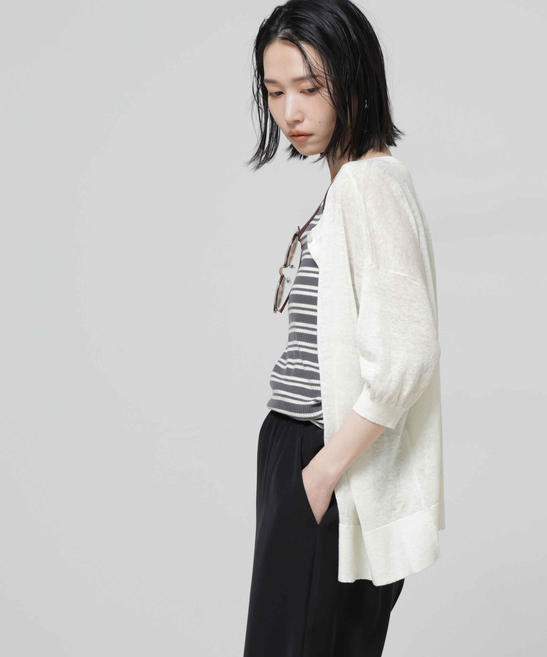 nano･universe「European Flax 2wayオーバーニットトップス」|ニット・セーター|