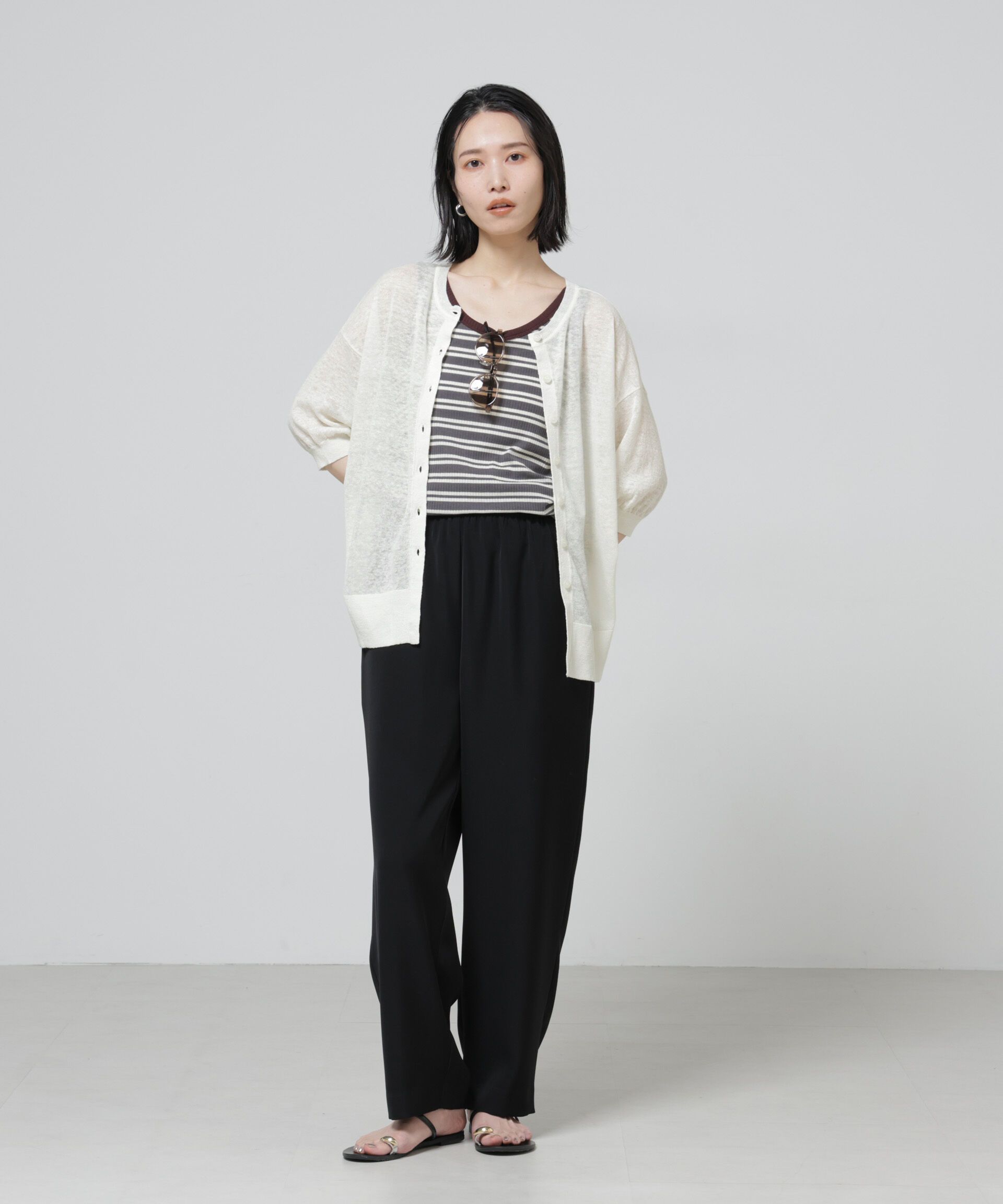 nano･universe「European Flax 2wayオーバーニットトップス」|ニット・セーター|