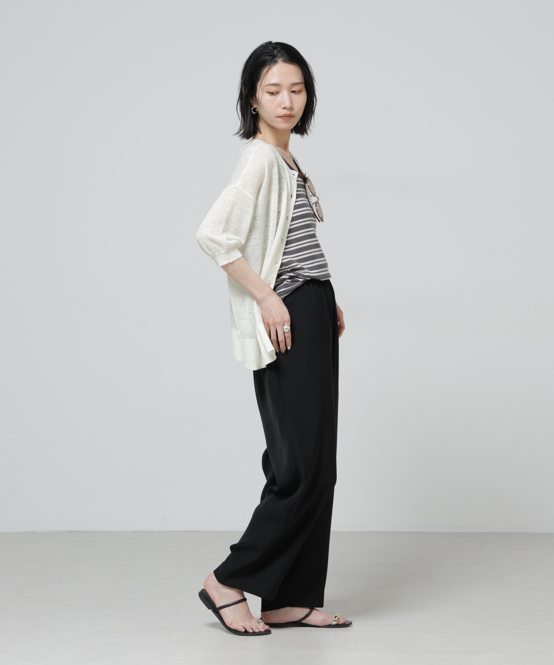 nano･universe「European Flax 2wayオーバーニットトップス」|ニット・セーター|