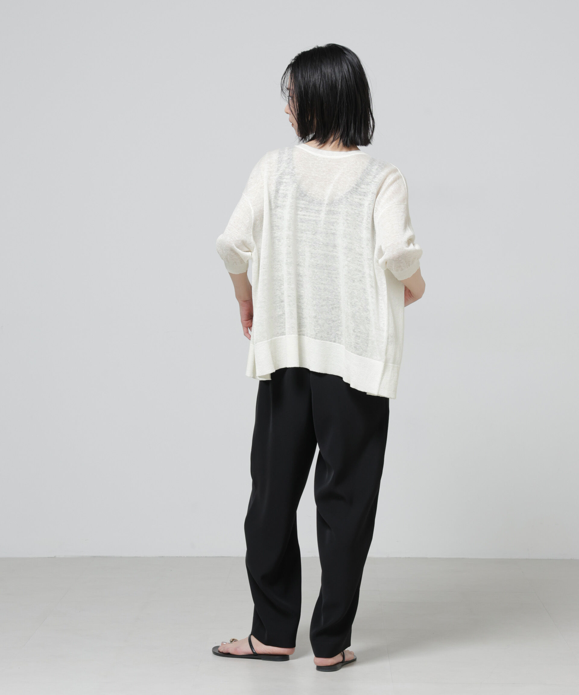 nano･universe「European Flax 2wayオーバーニットトップス」|ニット・セーター|