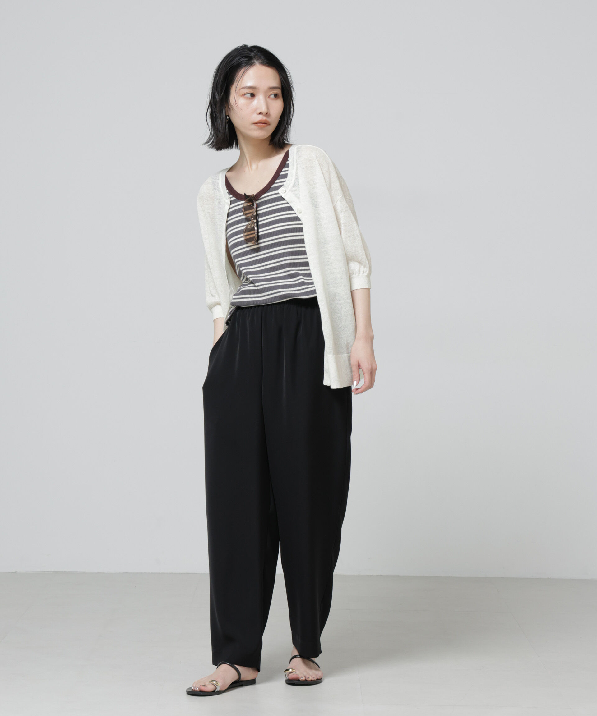 nano･universe「European Flax 2wayオーバーニットトップス」|ニット・セーター|