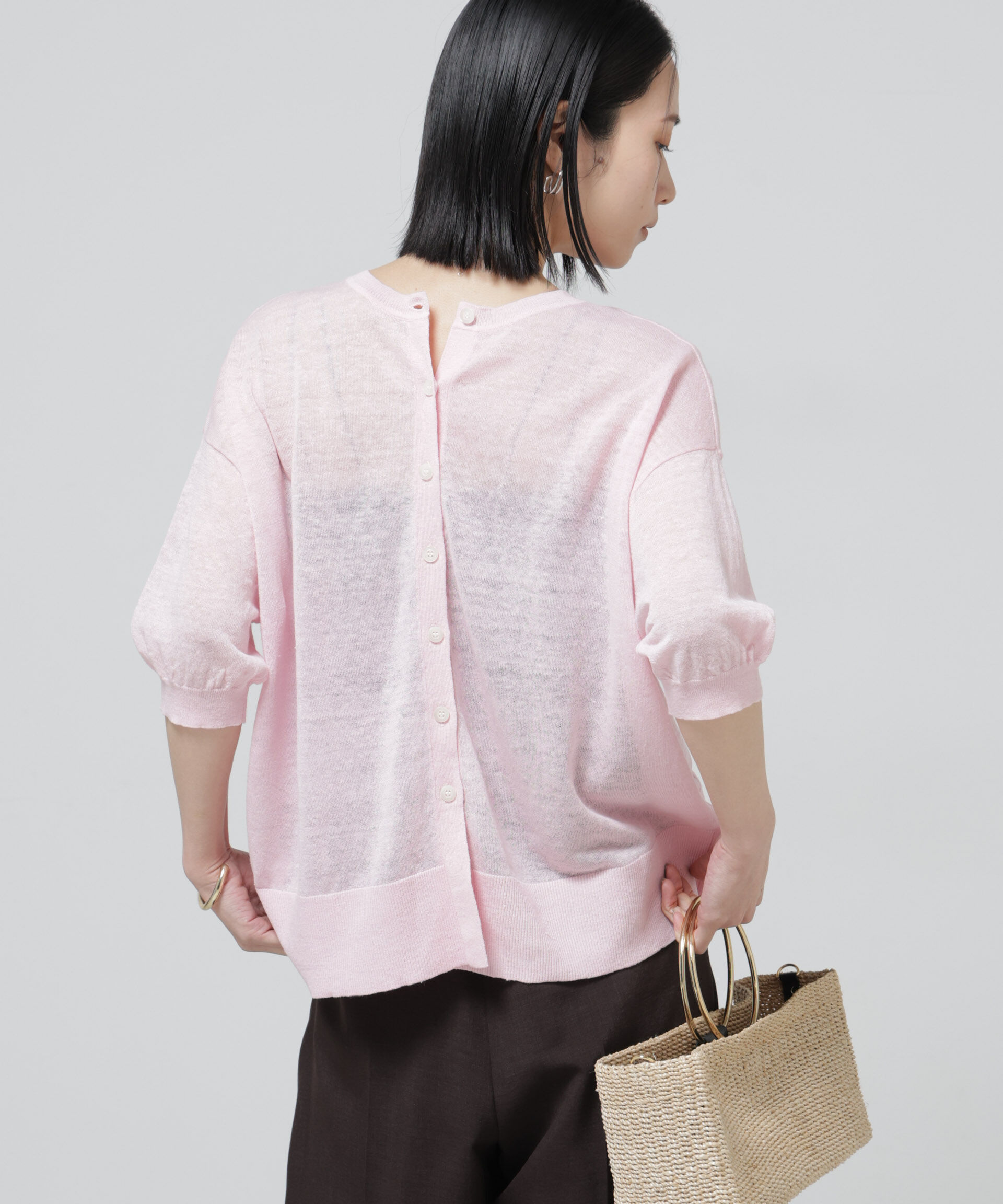 nano･universe「European Flax 2wayオーバーニットトップス」|ニット・セーター|