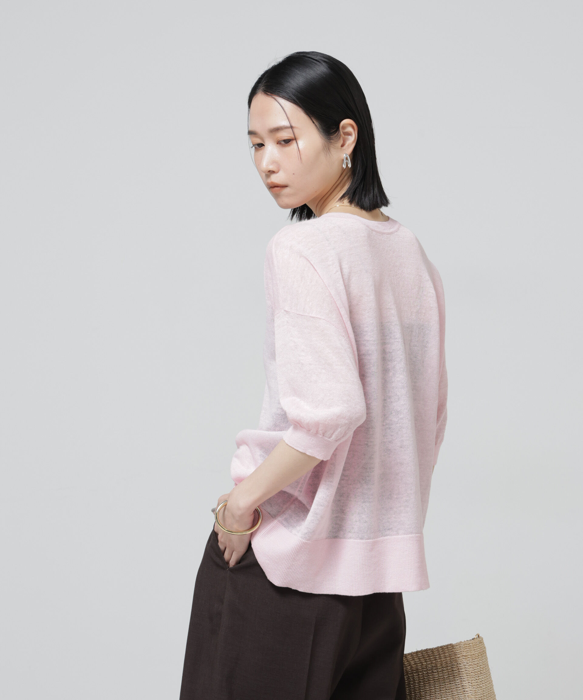 nano･universe「European Flax 2wayオーバーニットトップス」|ニット・セーター|