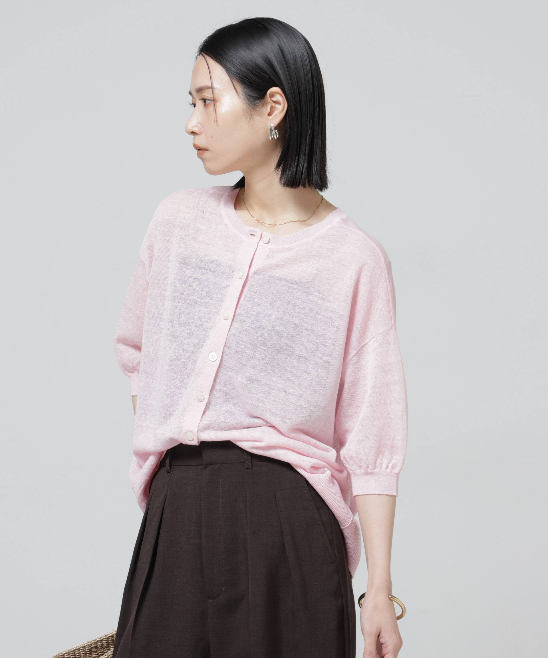 nano･universe「European Flax 2wayオーバーニットトップス」|ニット・セーター|