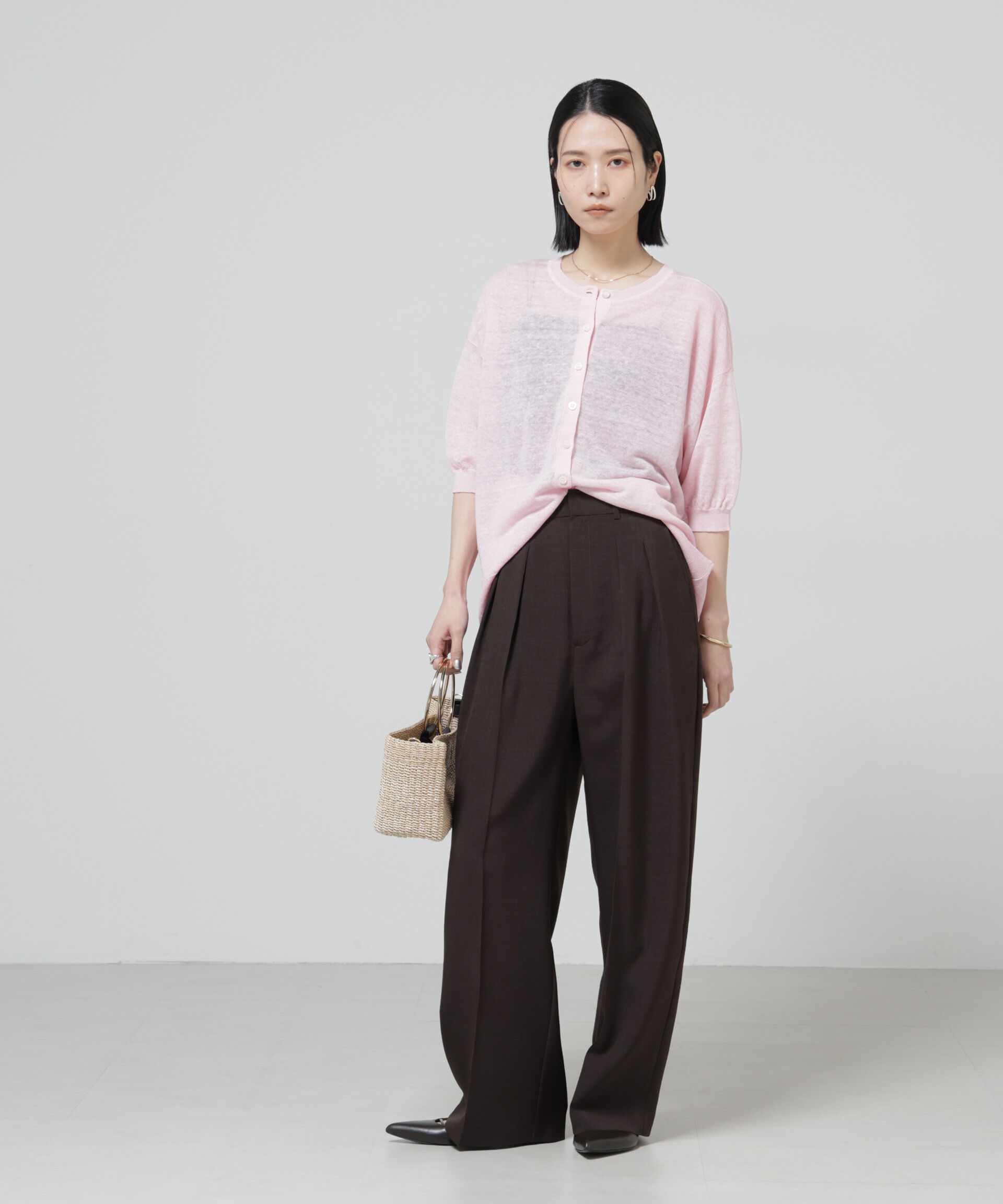 nano･universe「European Flax 2wayオーバーニットトップス」|ニット・セーター|