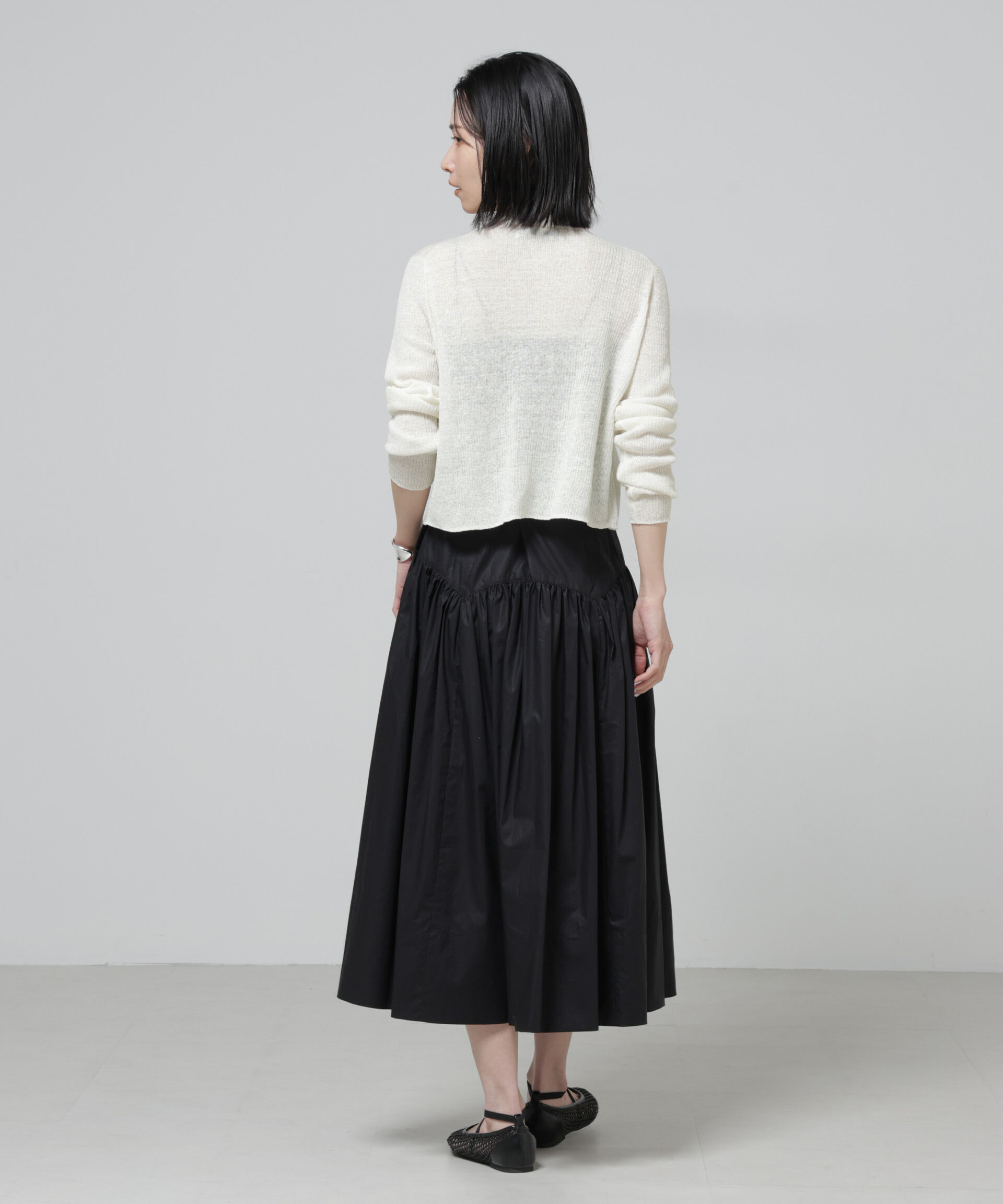 nano･universe「European Flax リブカーディガン」|ニット・セーター|