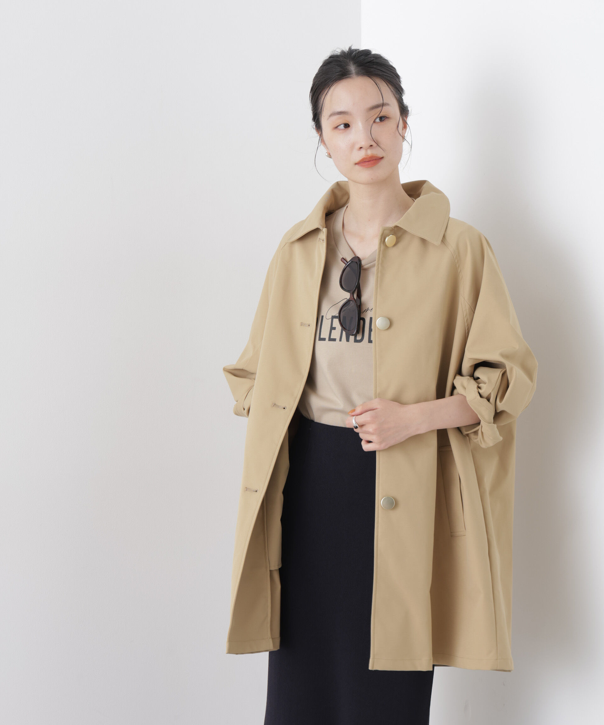 nano･universe「撥水加工ステンカラーミドルコート」|その他|