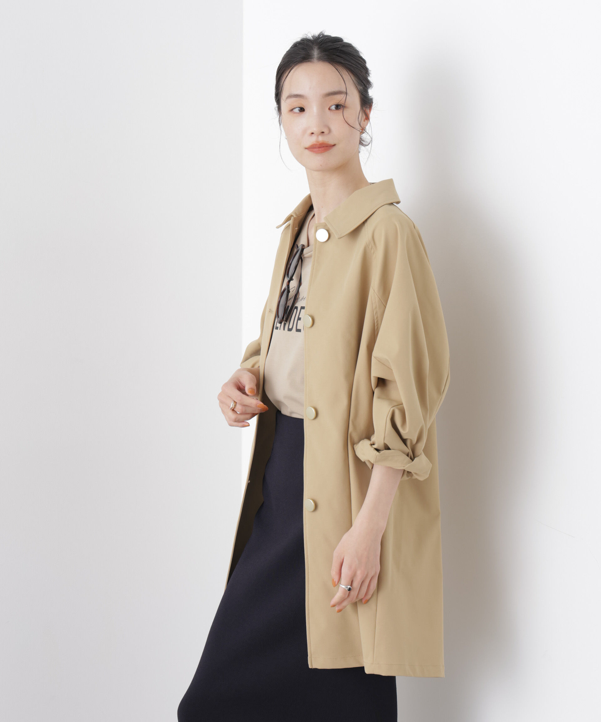 nano･universe「撥水加工ステンカラーミドルコート」|その他|