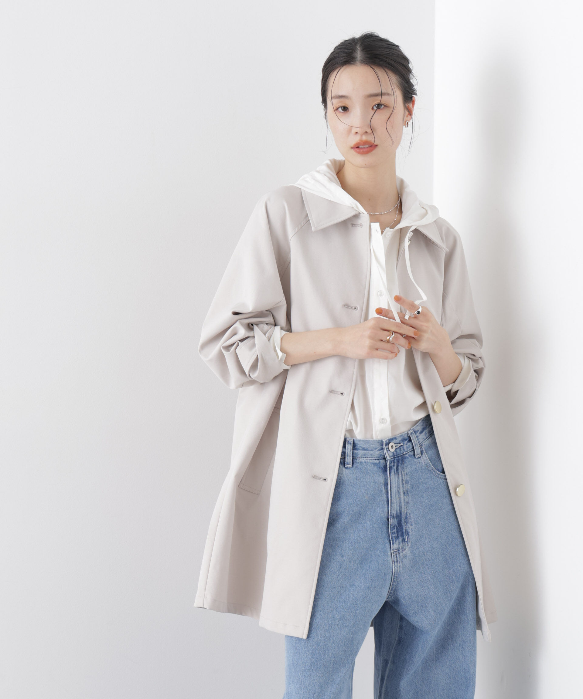 nano･universe「撥水加工ステンカラーミドルコート」|その他|