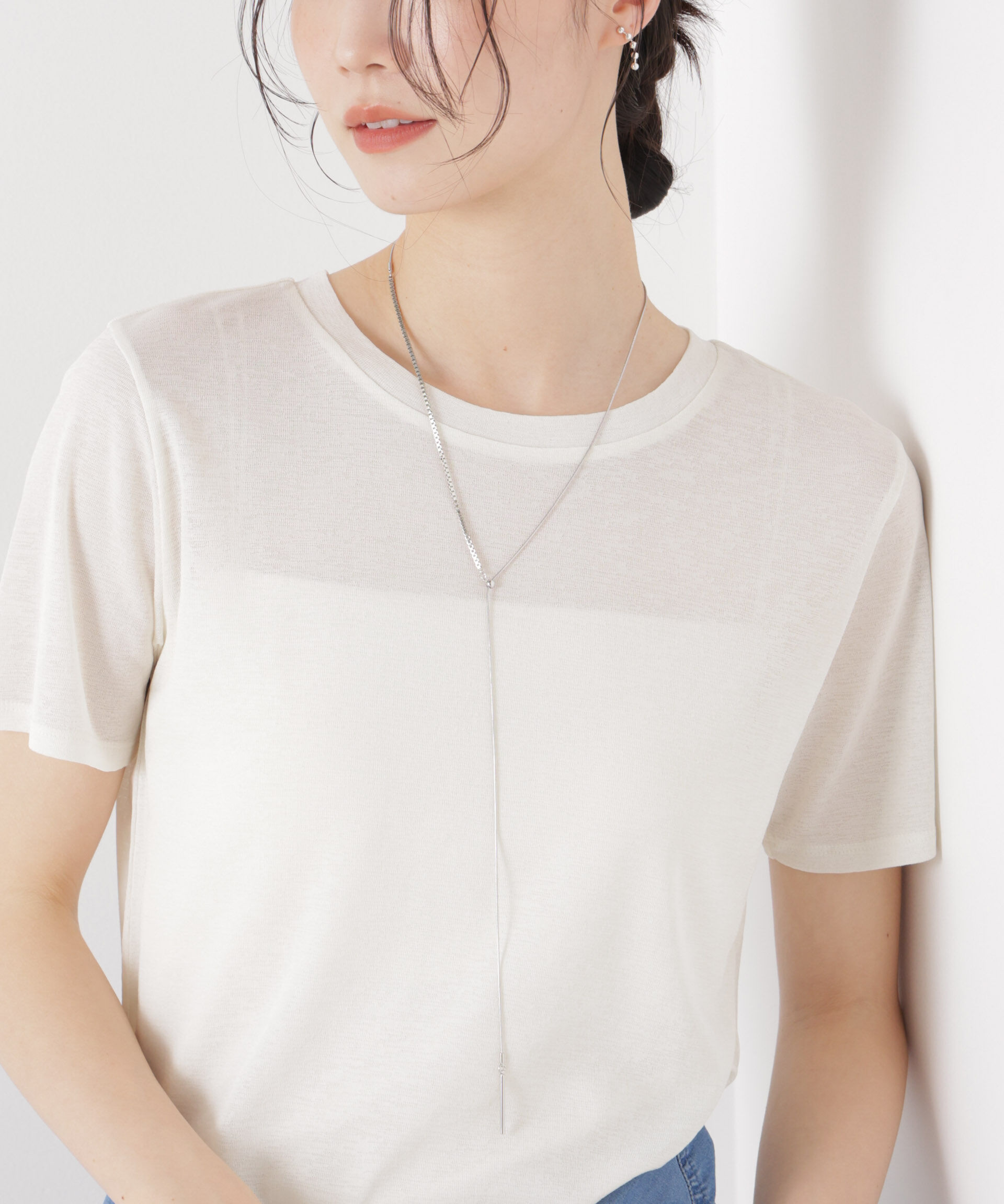 nano･universe「スライドアジャスターネックレス」|ネックレス|シルバー